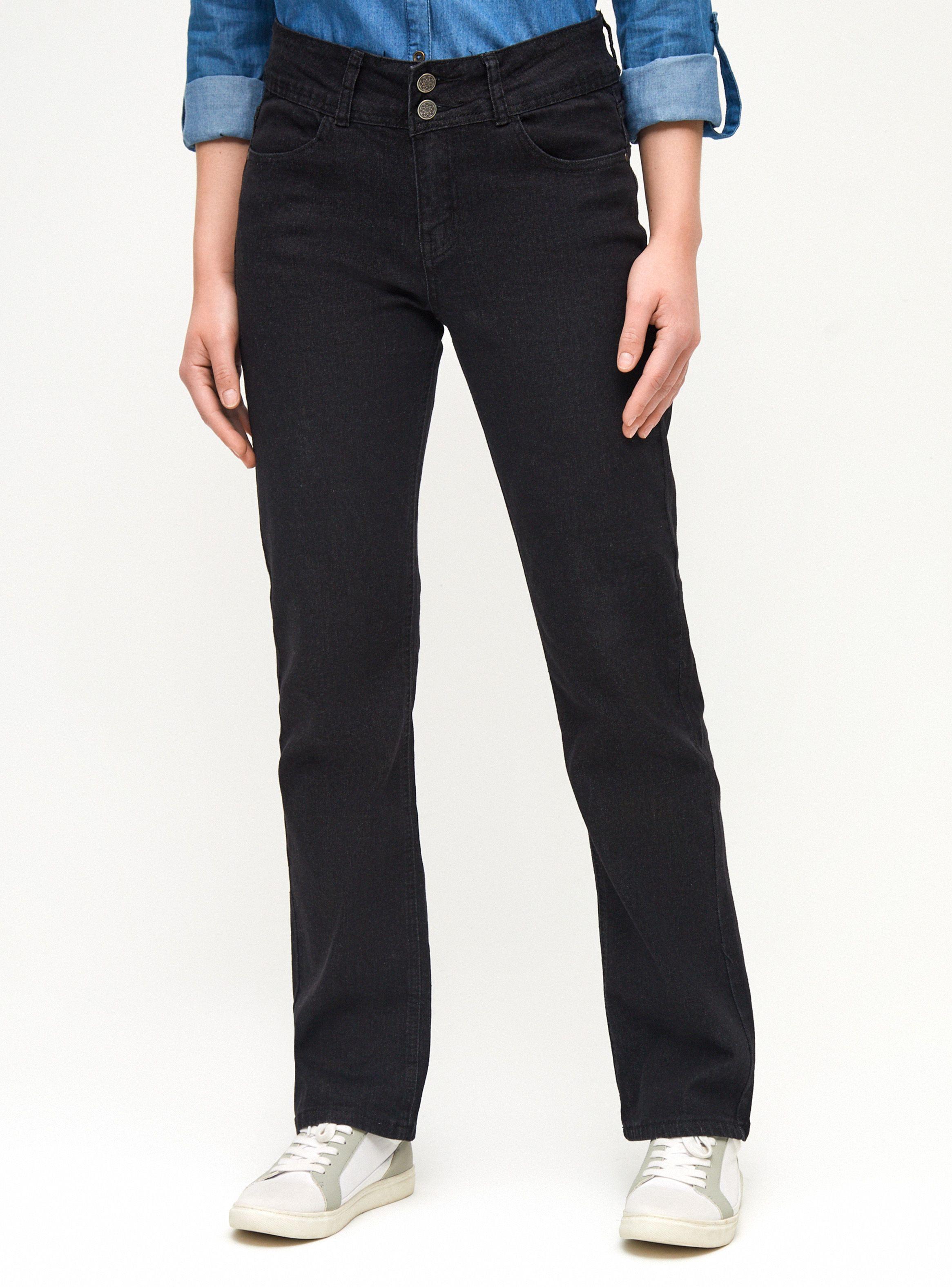 Jeans Straight Tiro Alto-0