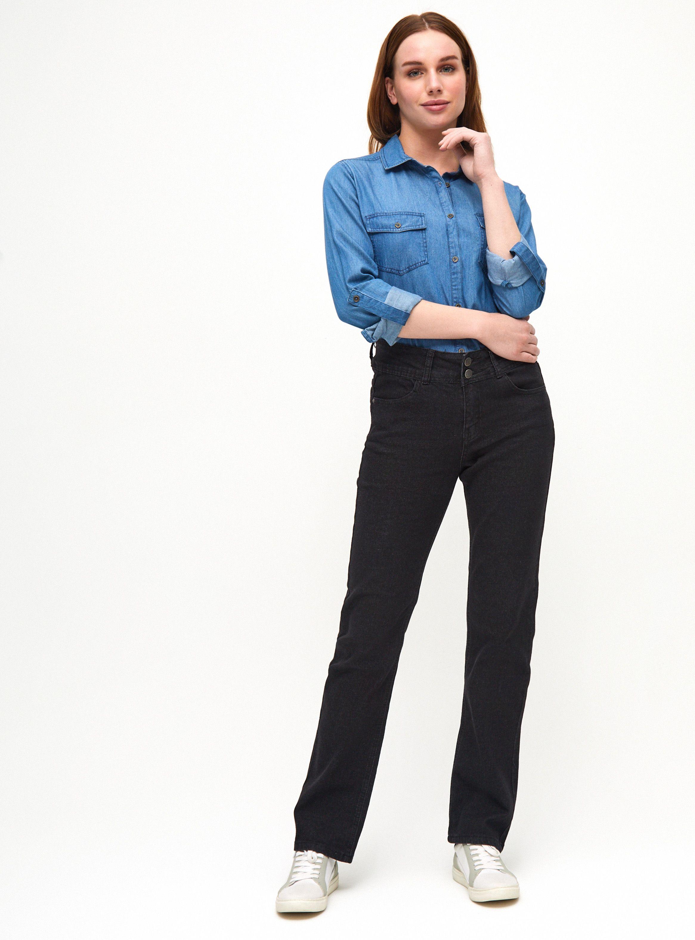 Jeans Straight Tiro Alto-3