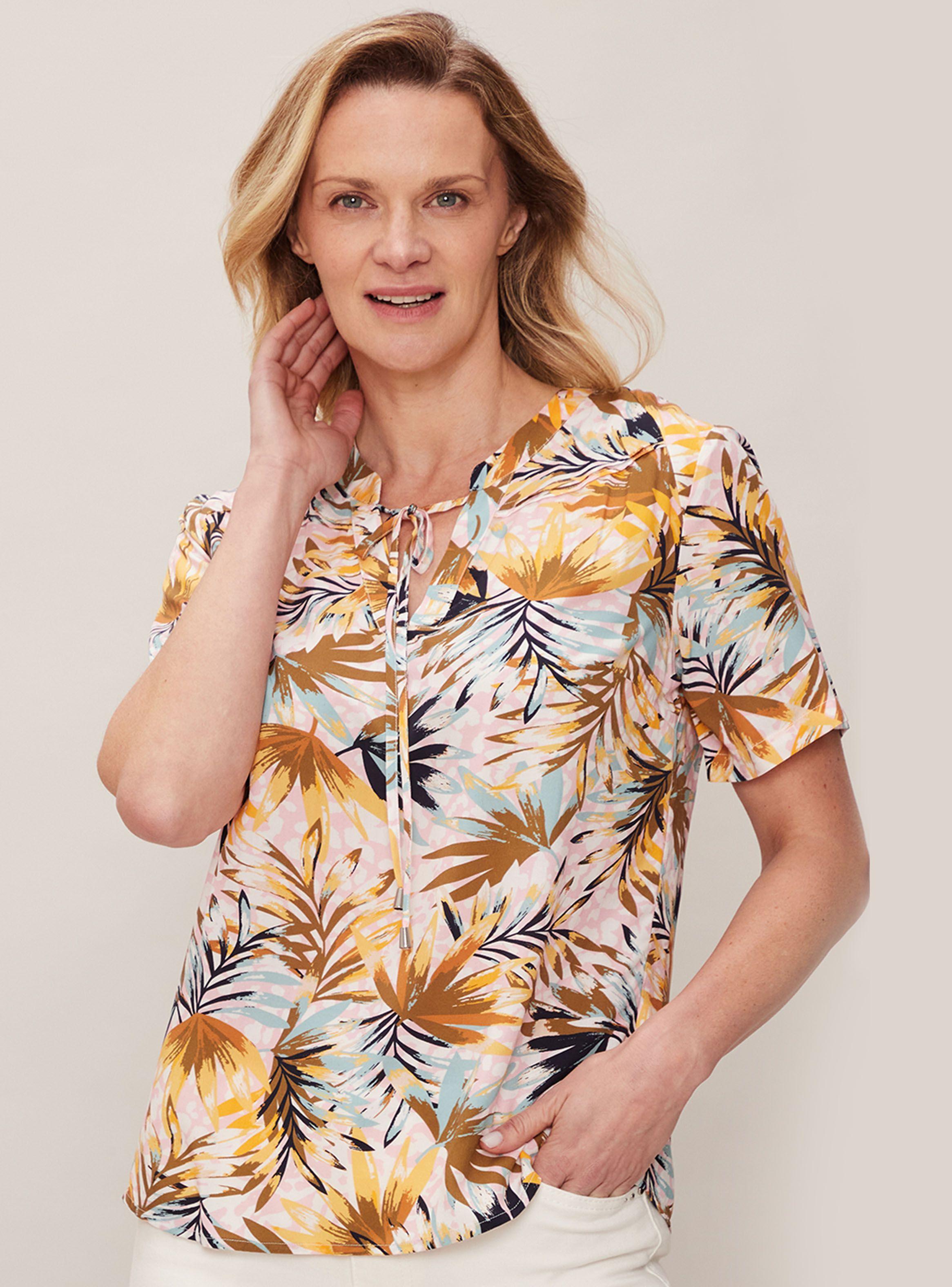 Blusa Crepe Estampada 1-0