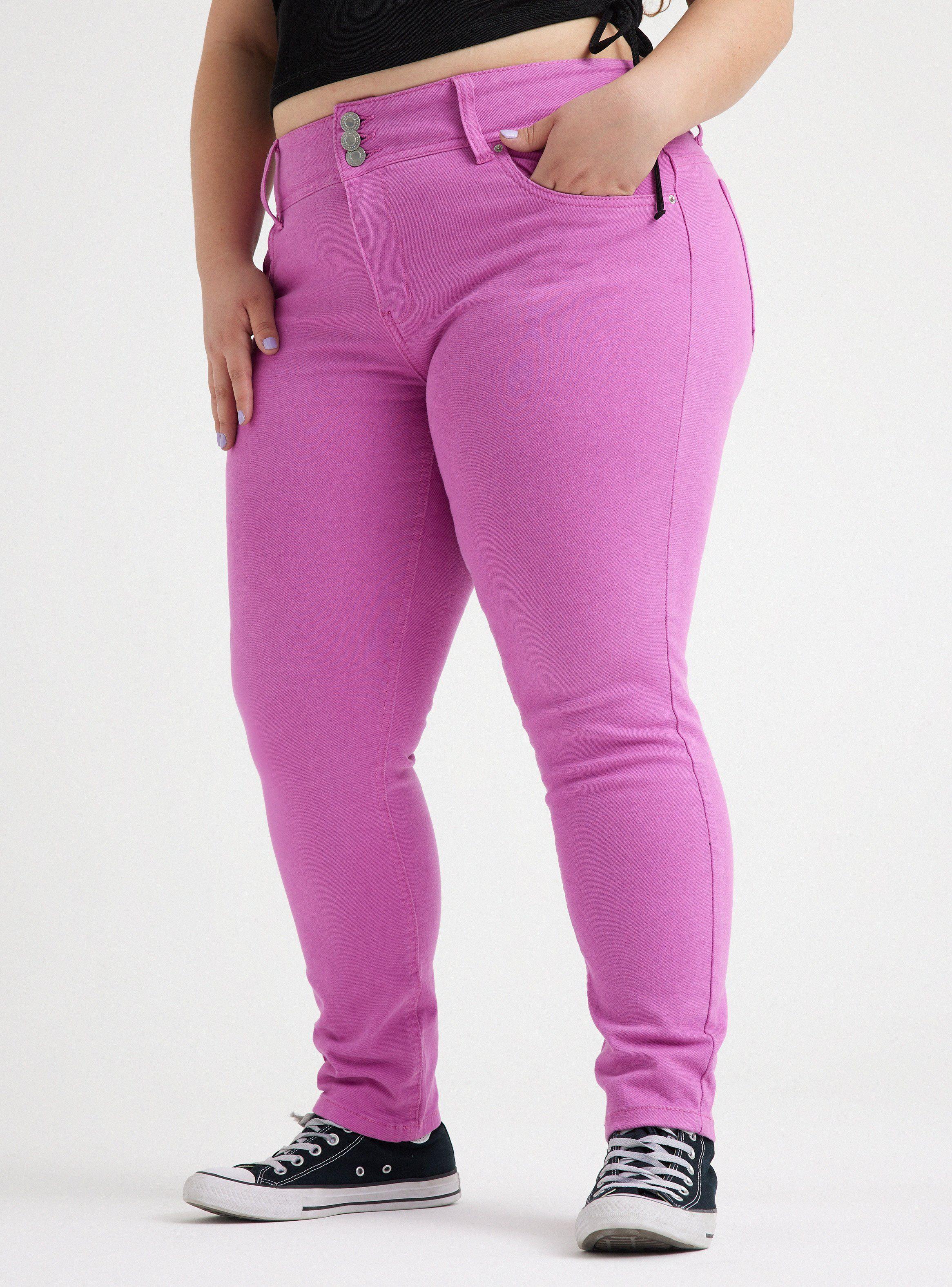 Jeans Color con 3 Botones-0