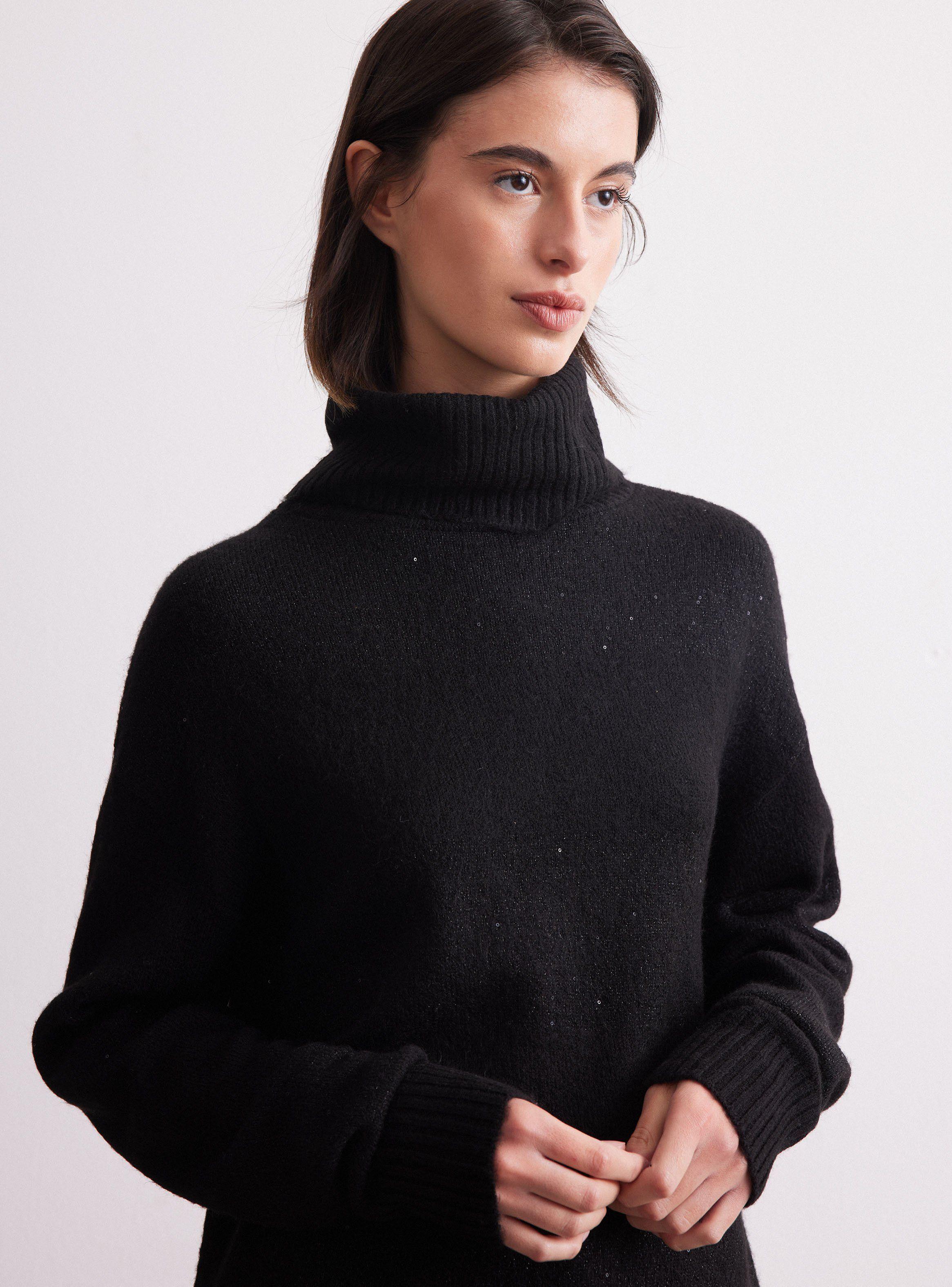 Sweater Cuello Tortuga Rayado Lentejuelas-2