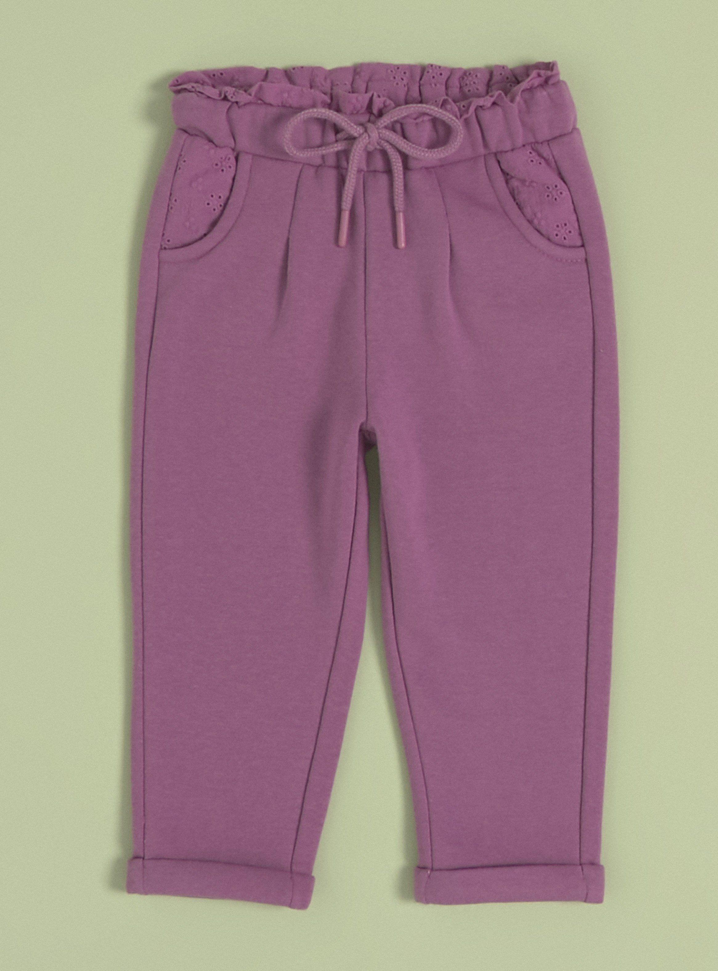 Pantalón con Detalles de Broderie a Tono-0