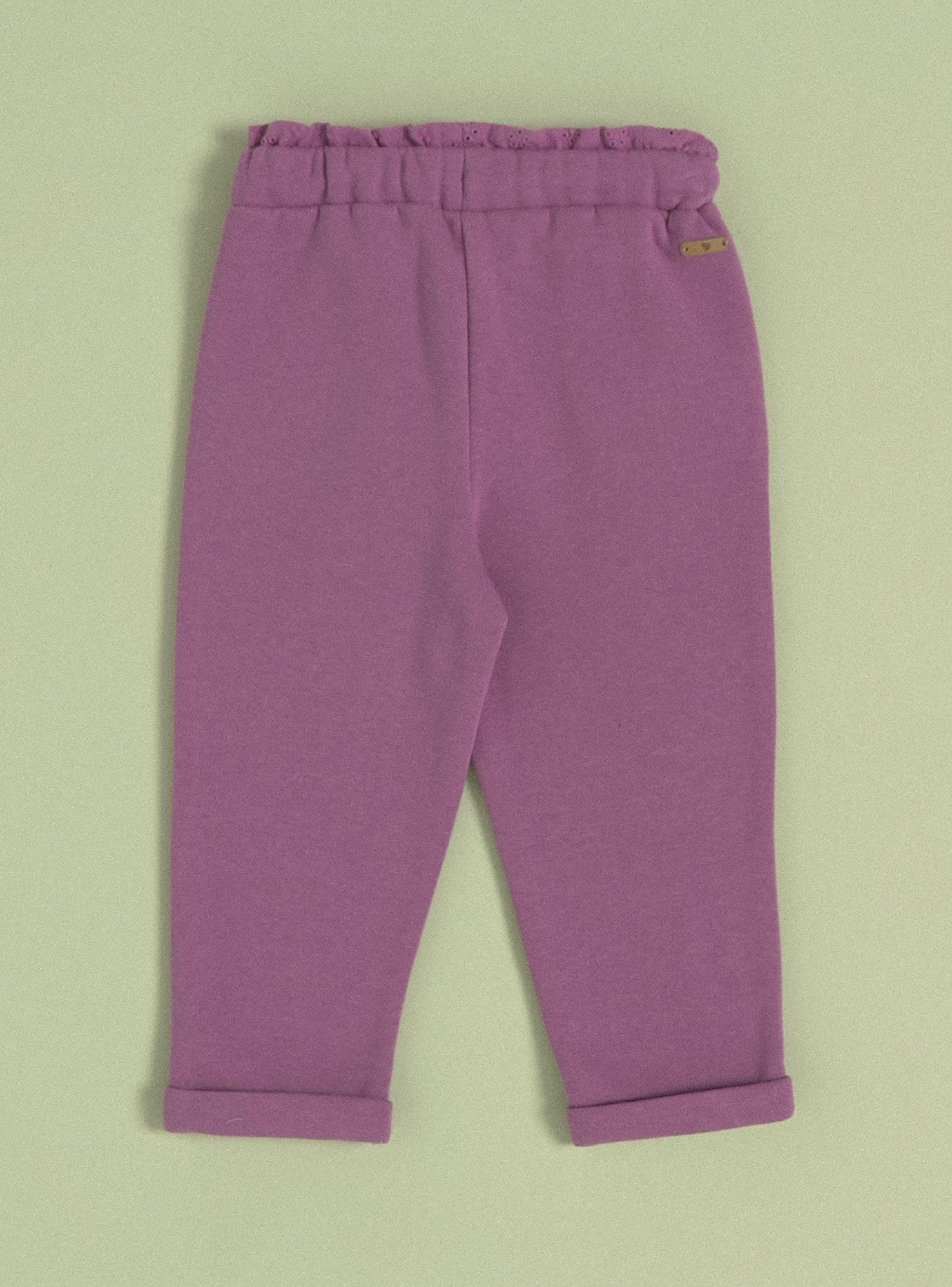 Pantalón con Detalles de Broderie a Tono-1