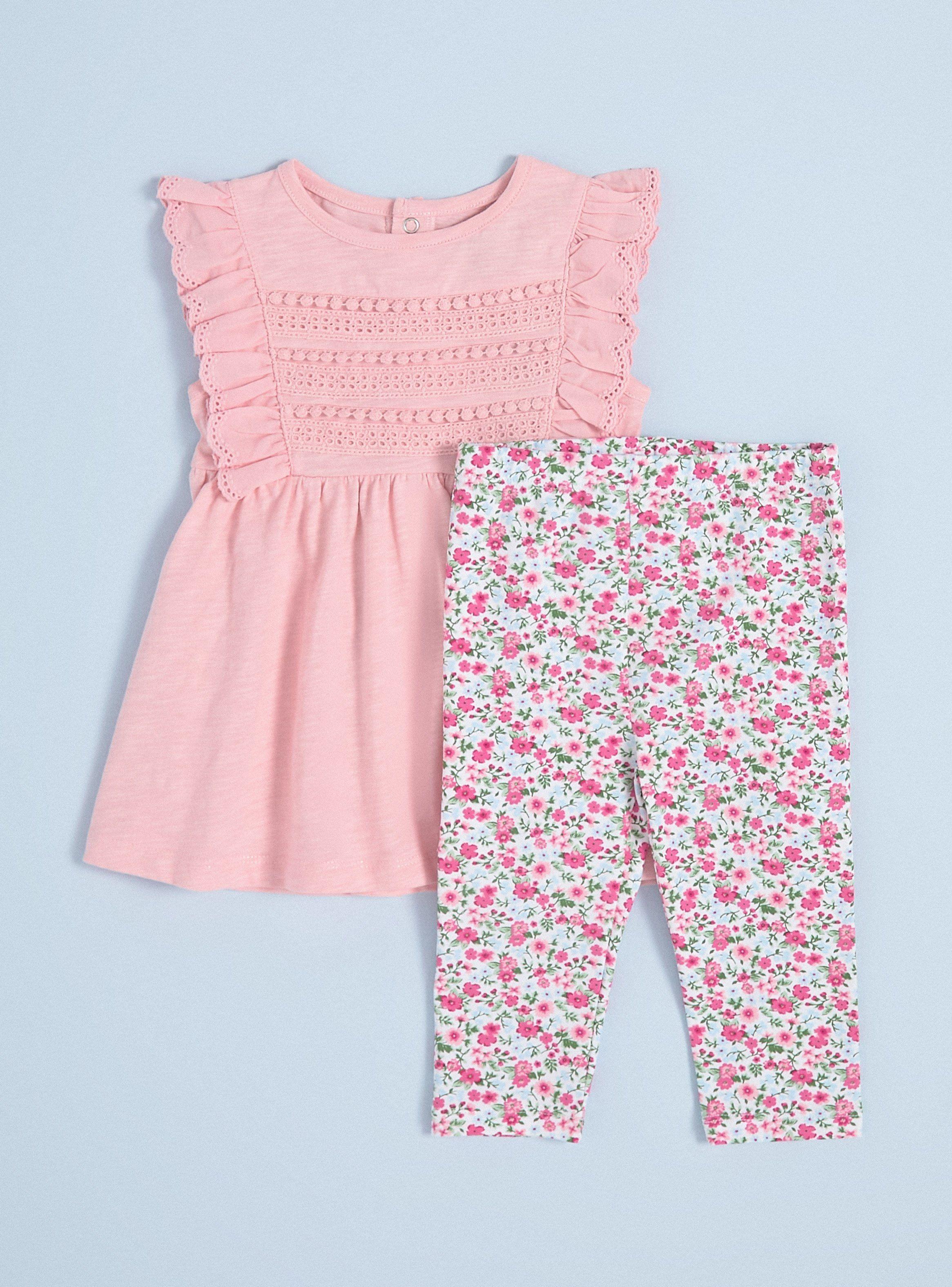 Conjunto Polera con Macrame y Calzas Estampadas-0