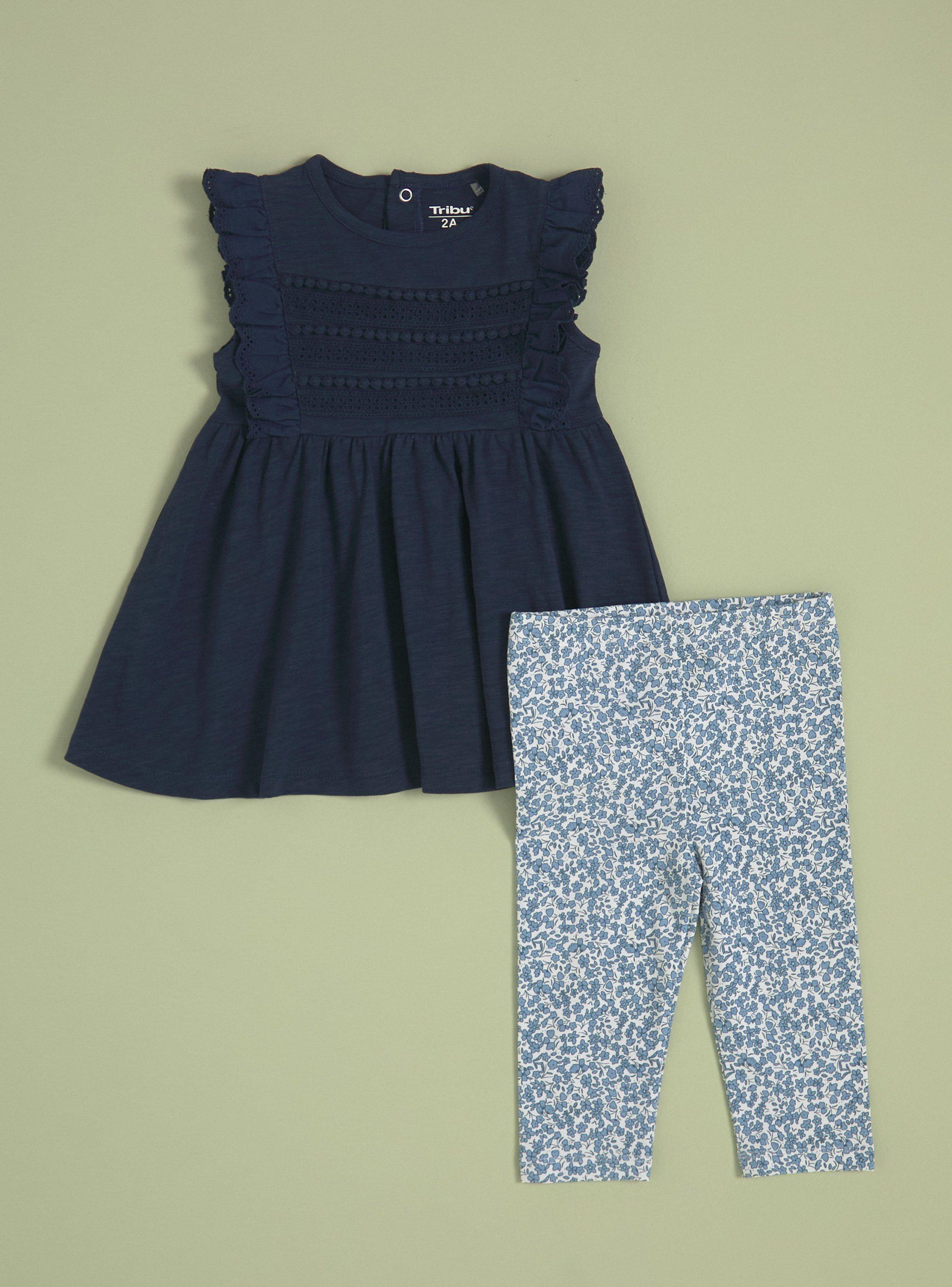 Conjunto Polera con Macrame y Calzas Estampadas-0