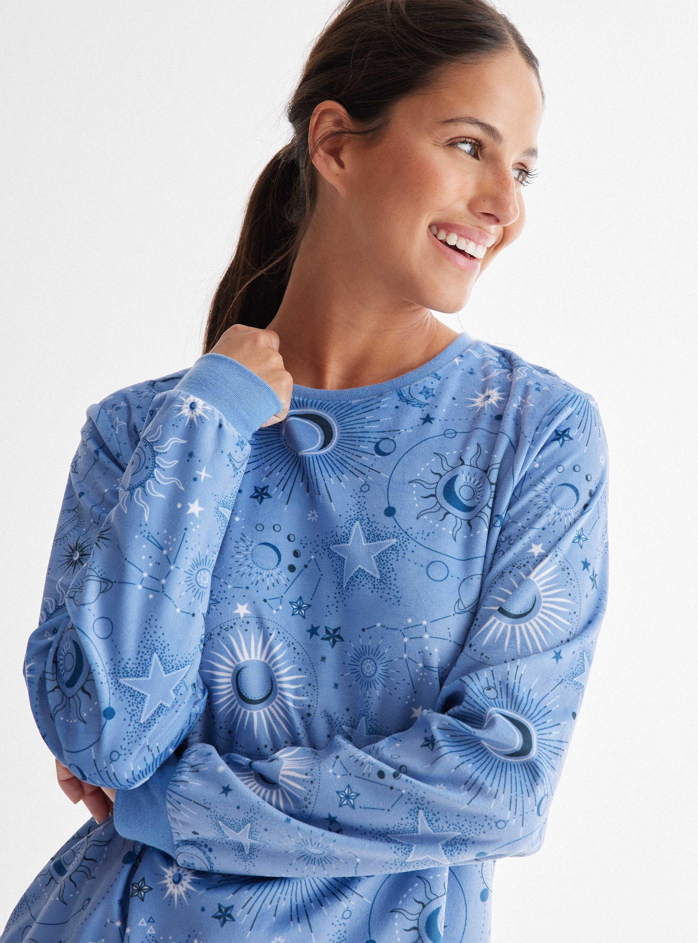 Pijamas Largo Full Print Tela Velour-2