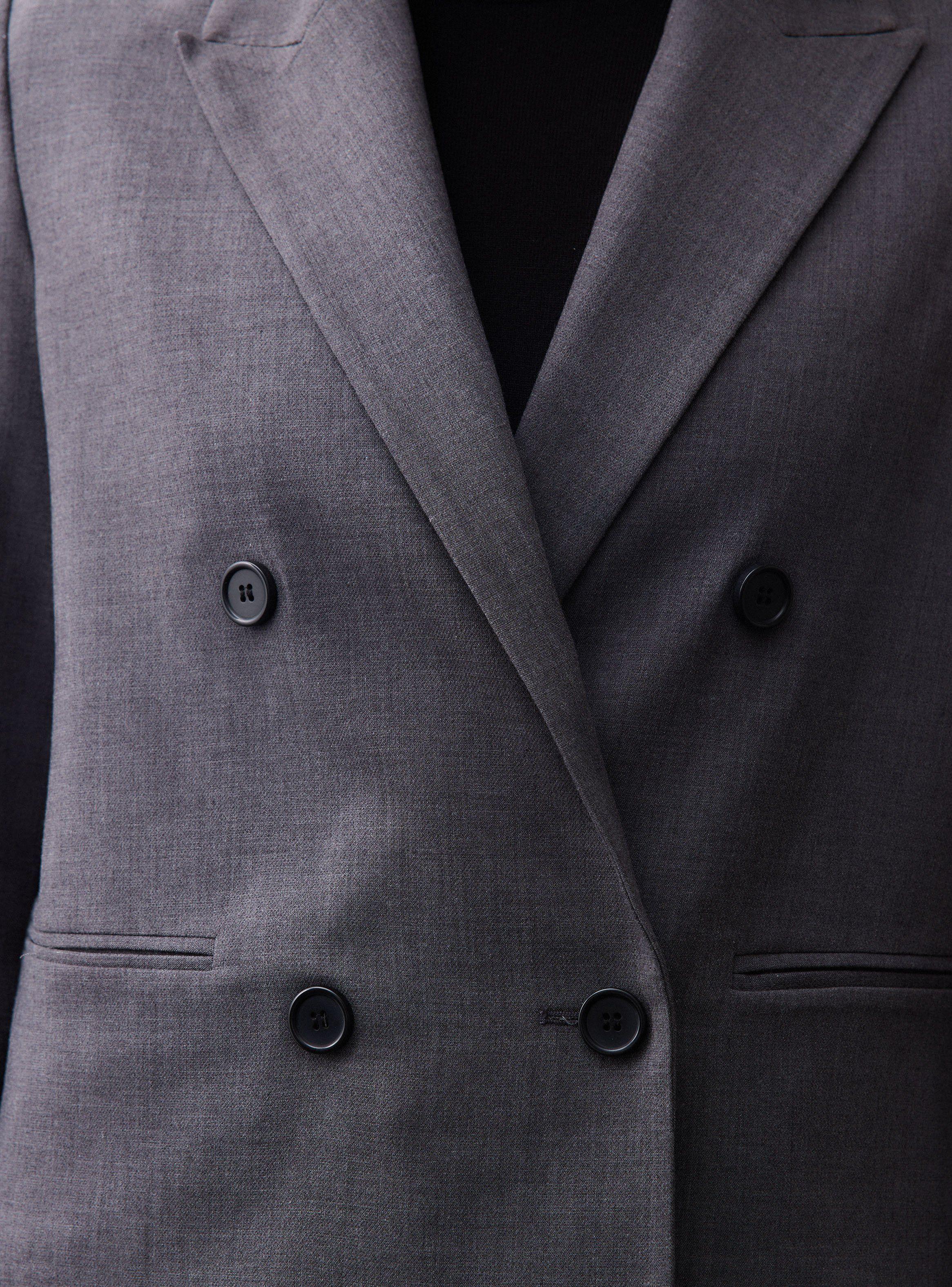 Blazer Liso Neutro con Botón-3