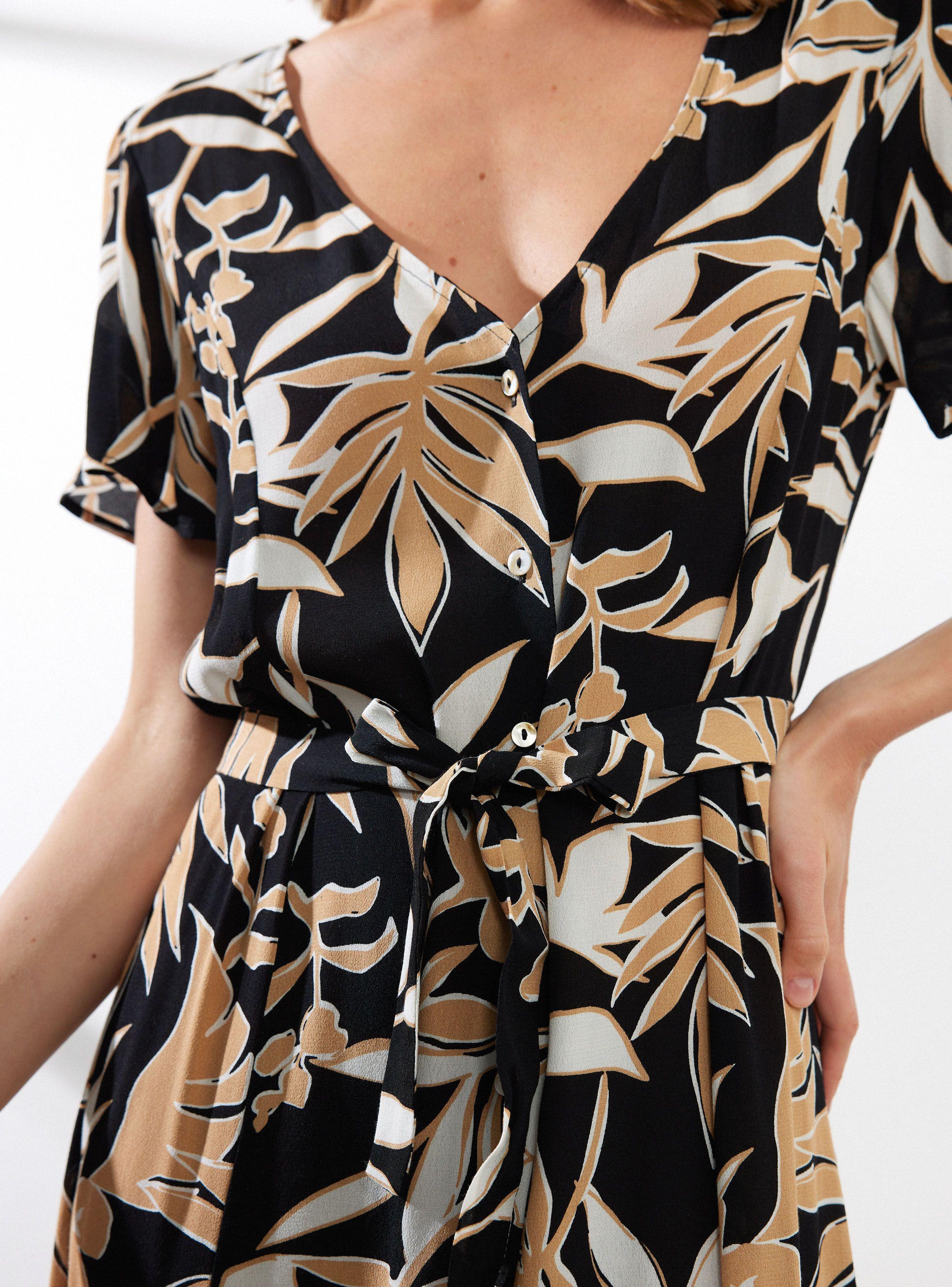 Vestido Estampado con Aberturas en Costado-3