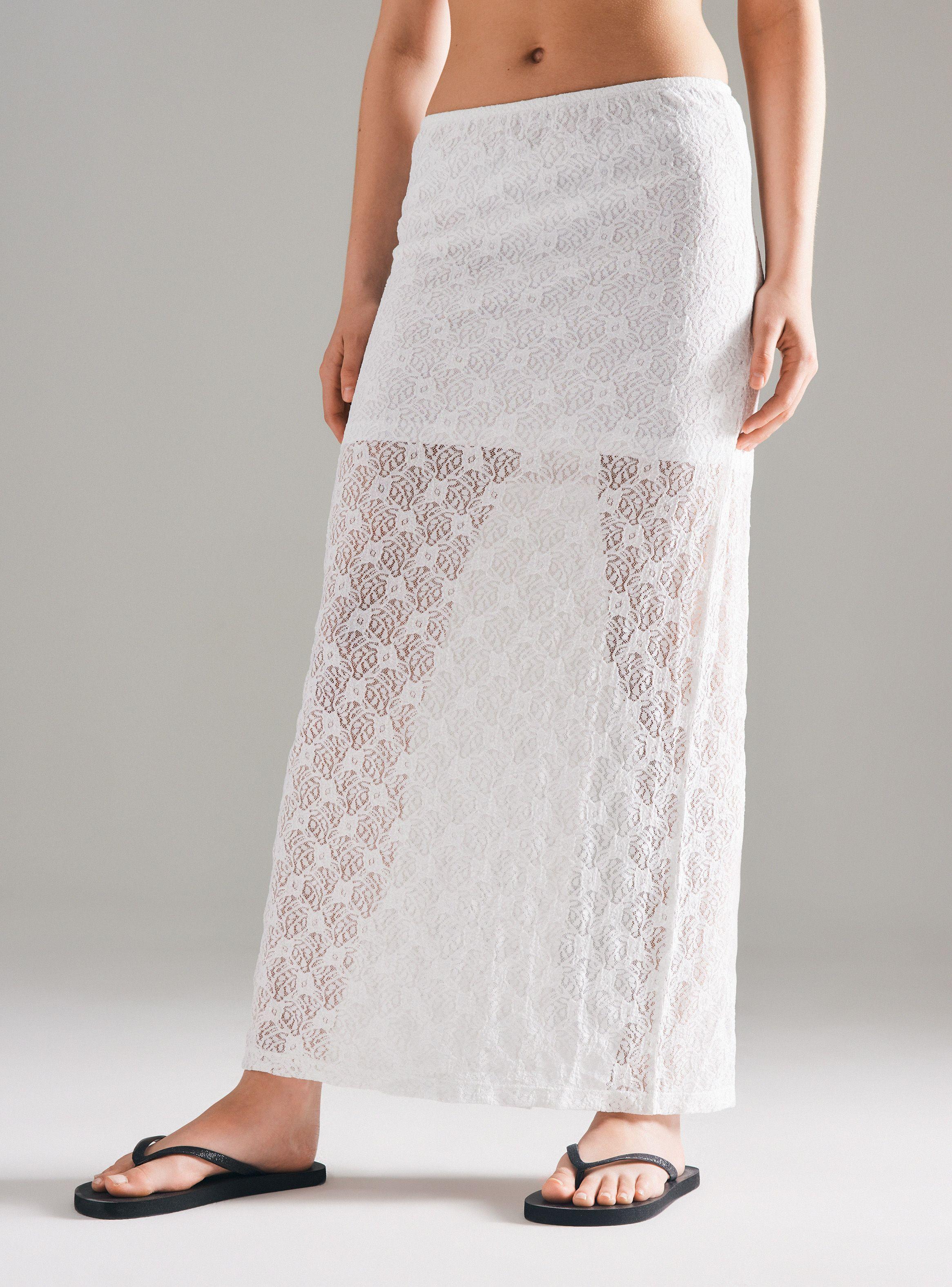 Falda Encaje Corte Delantero-0