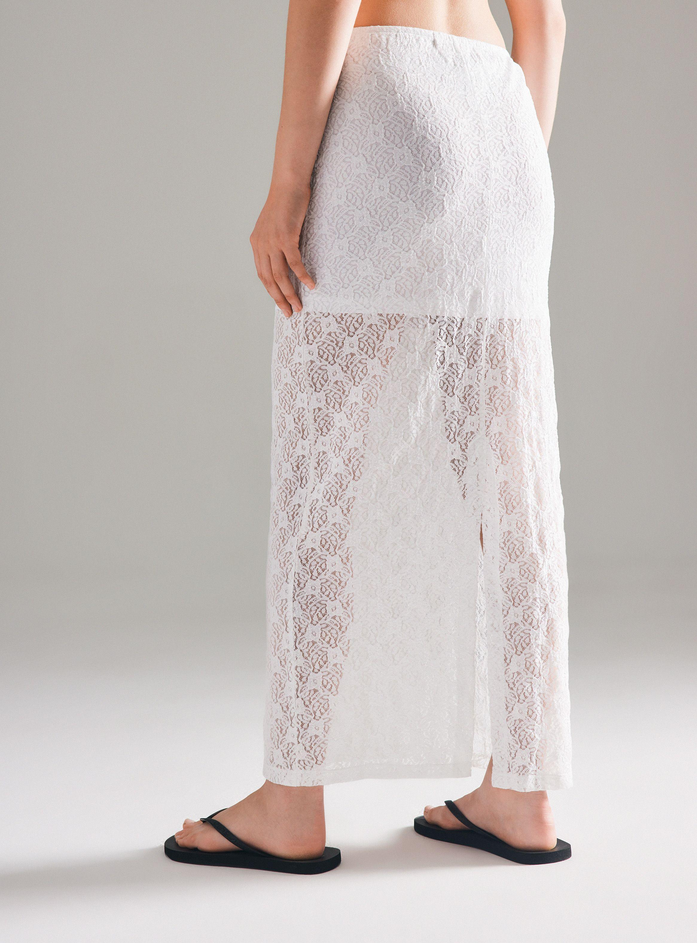 Falda Encaje Corte Delantero-1