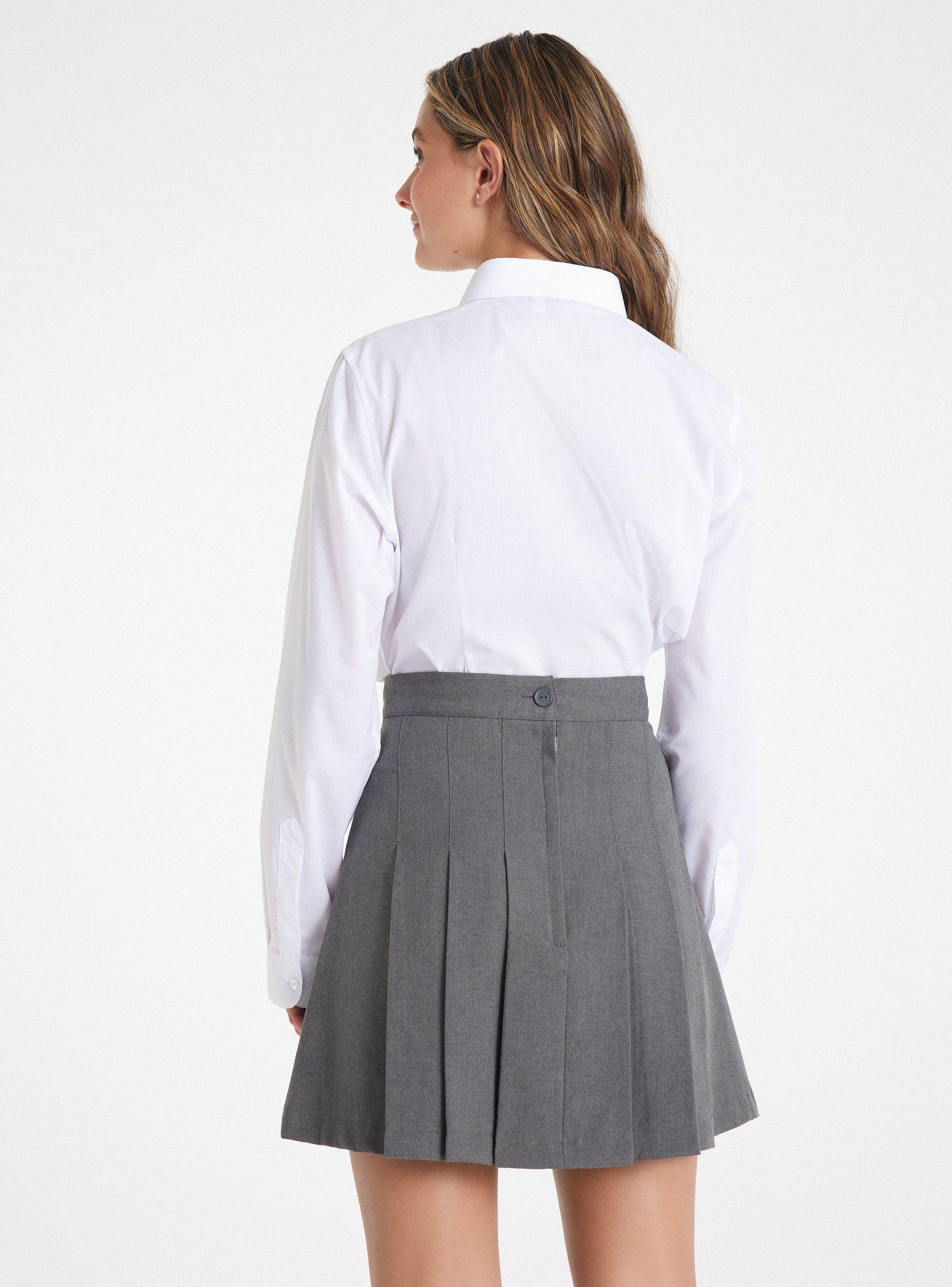 Falda Gris Tableada De 38 A 48-1