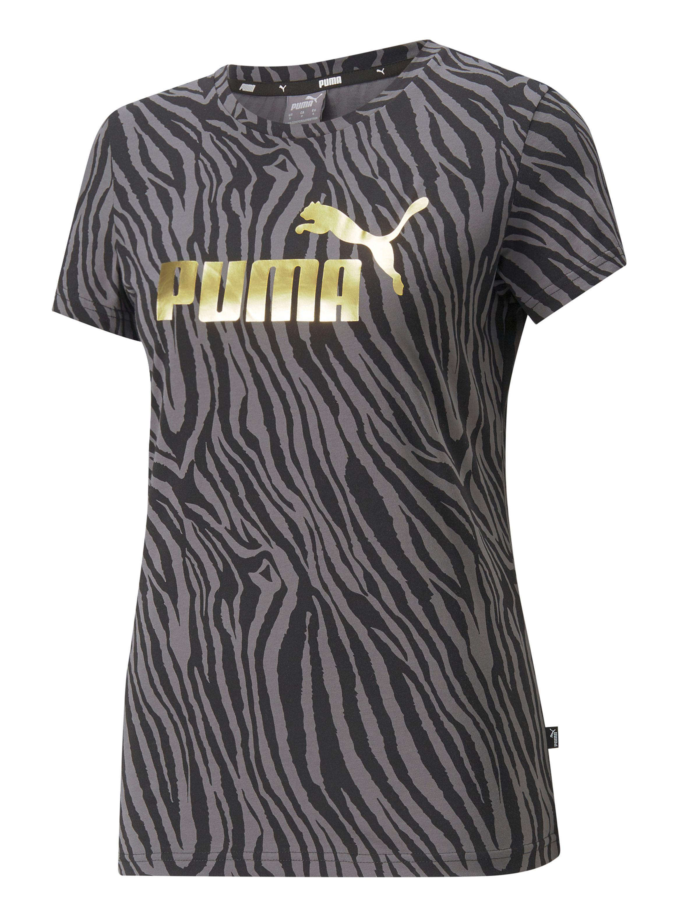 Polera ESS+ Tiger AOP Tee Negro Mujer-2