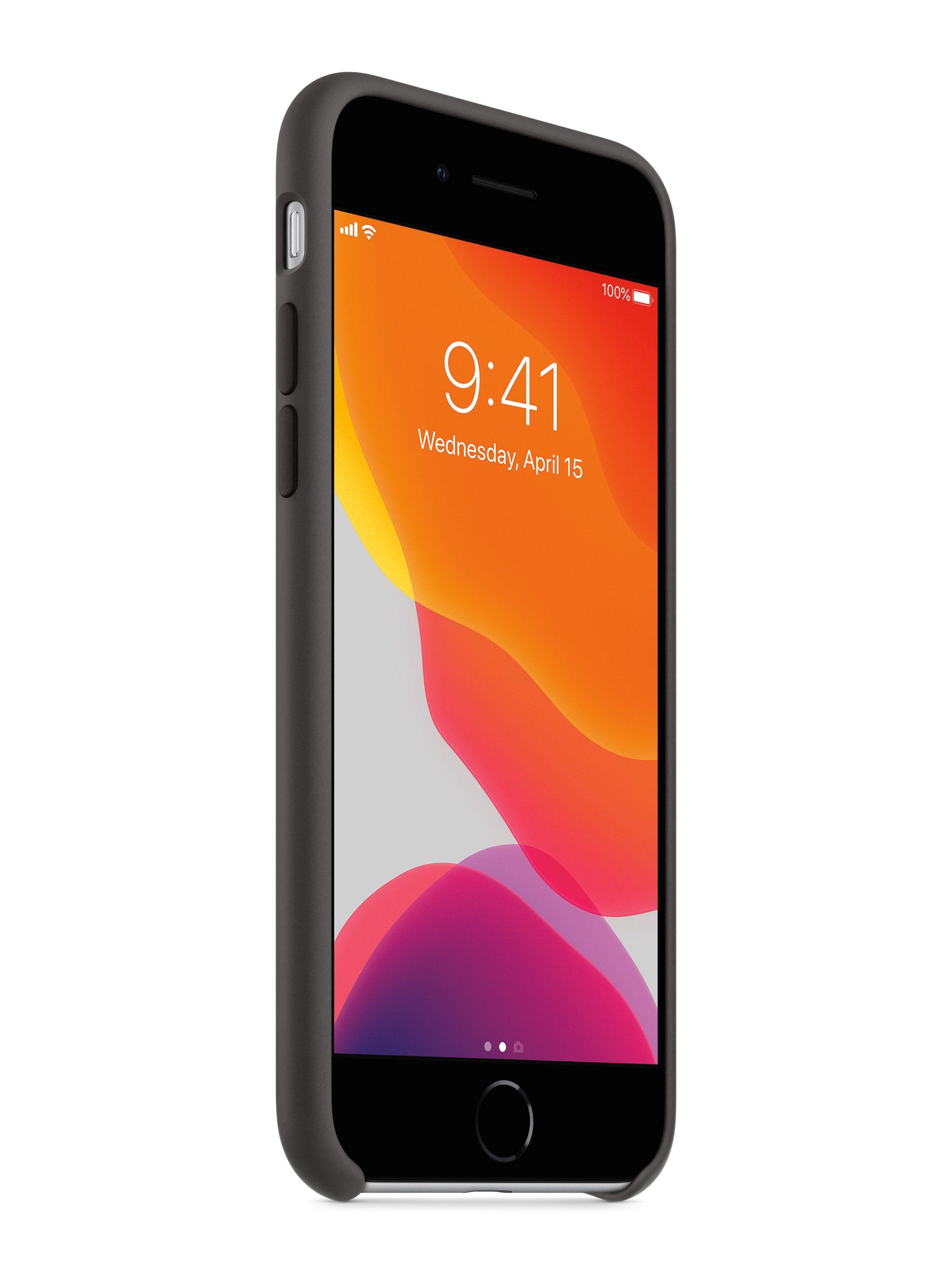 Carcasa para iPhone SE 2020 Silicona Negro-1