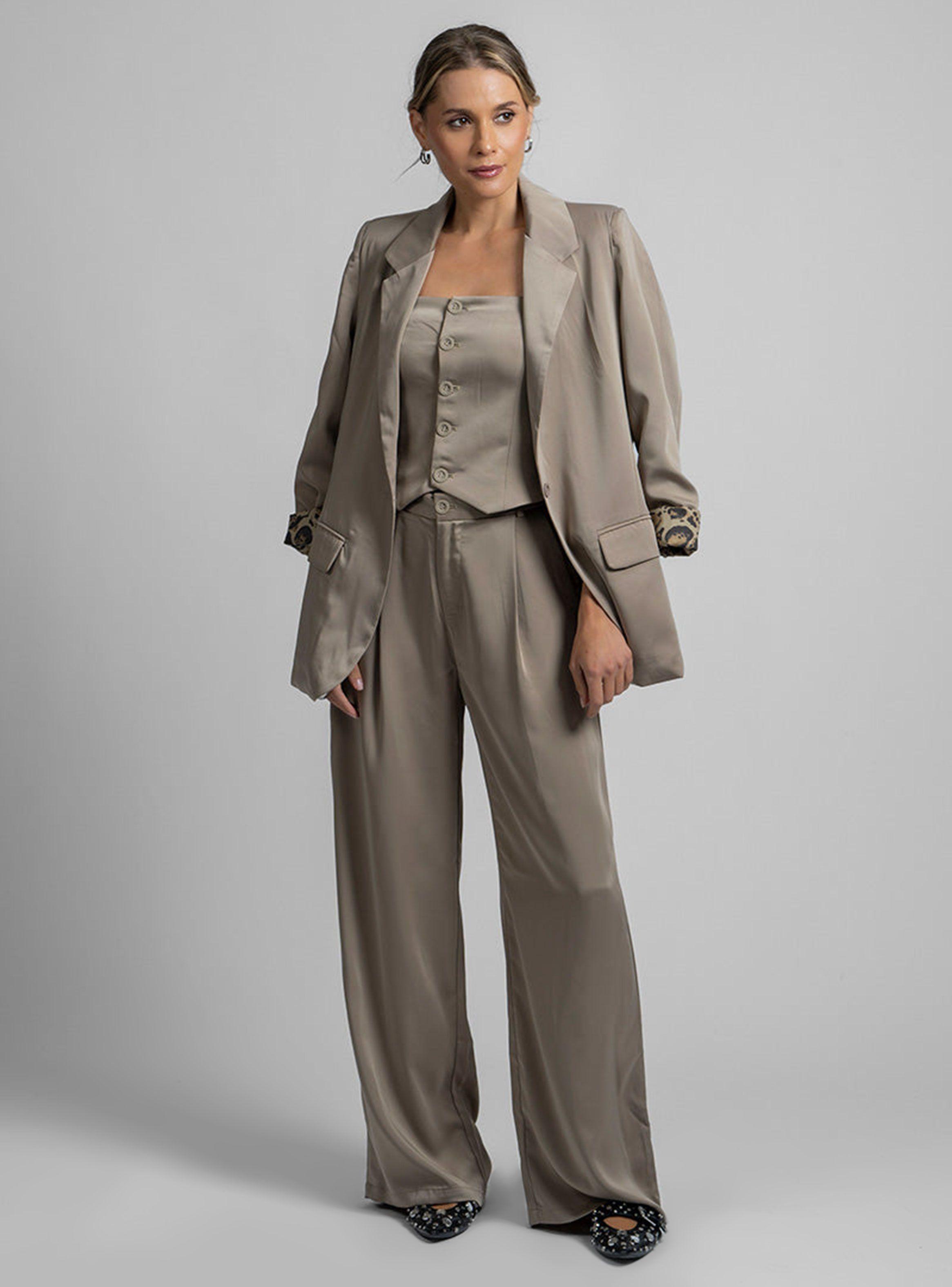 Blusa Vest Suki Satín con Botones-3