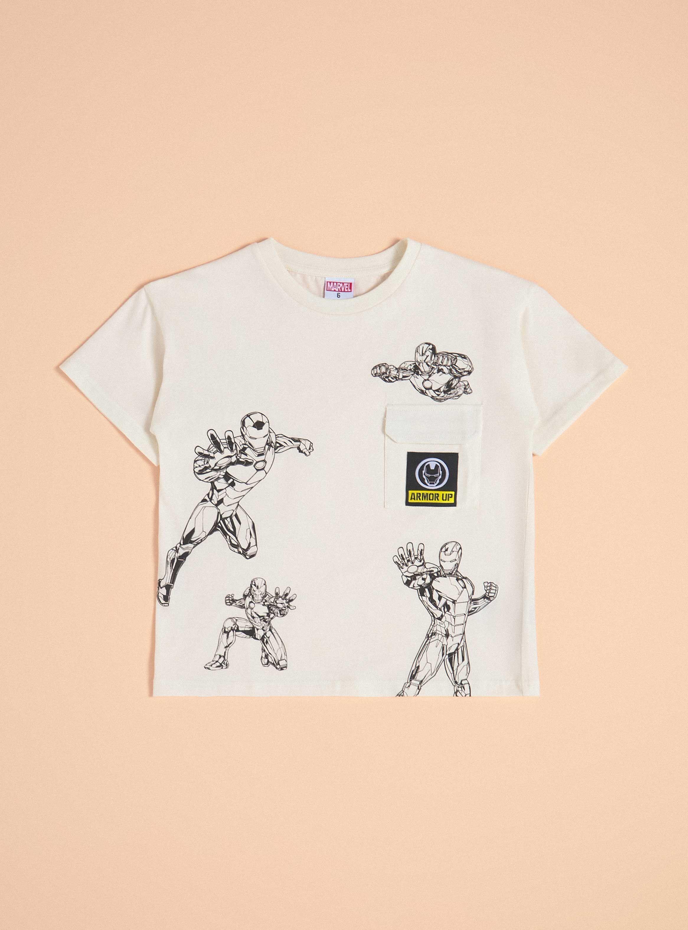 Polera Estampado Marvel Bolsillo-2