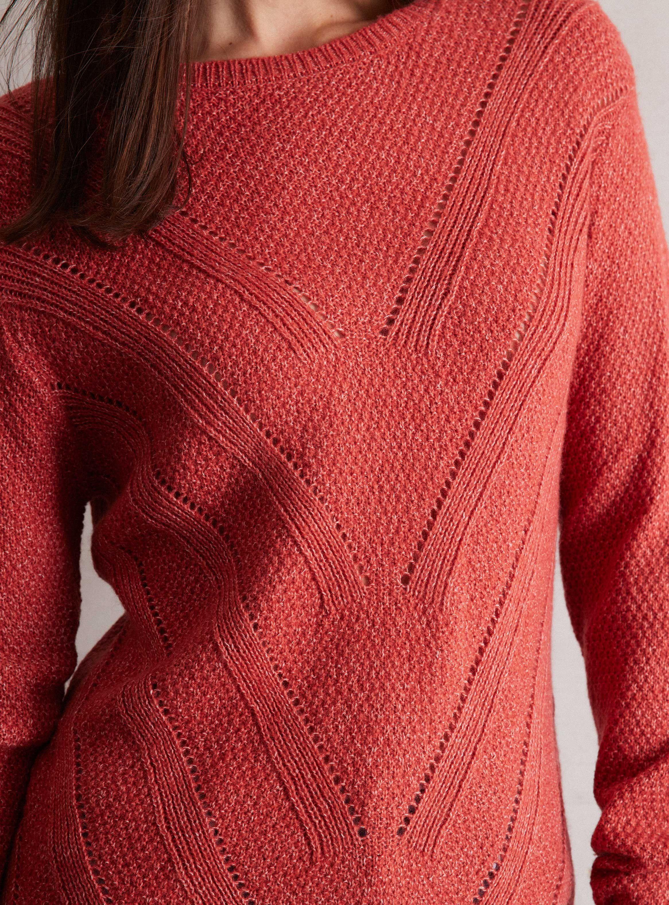 Sweater Jaspeado Con Diseño Textura Frontal-3