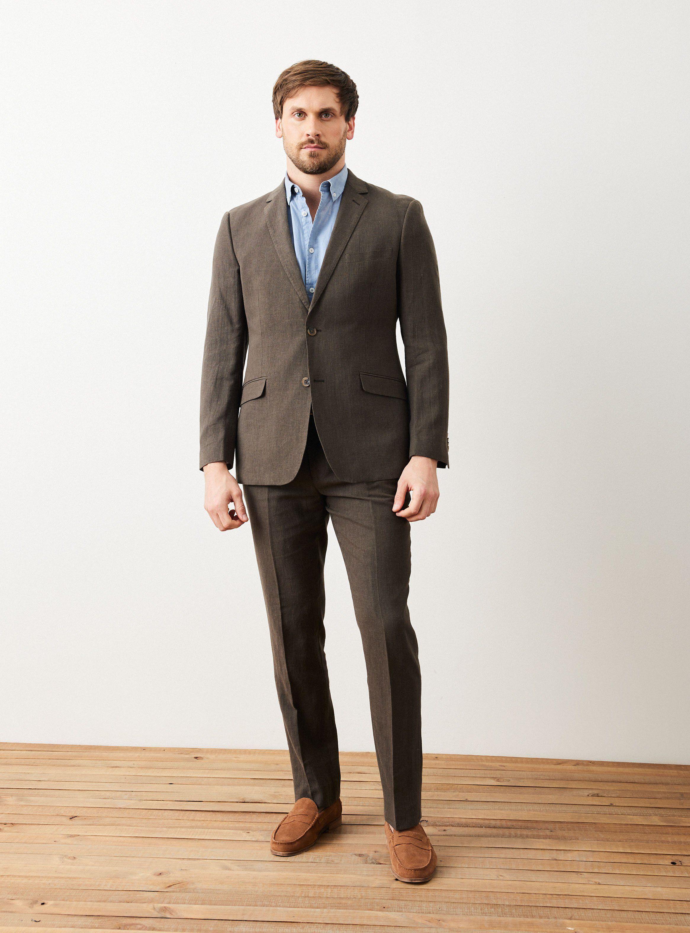 Traje Recto Confeccionado en Lino-4