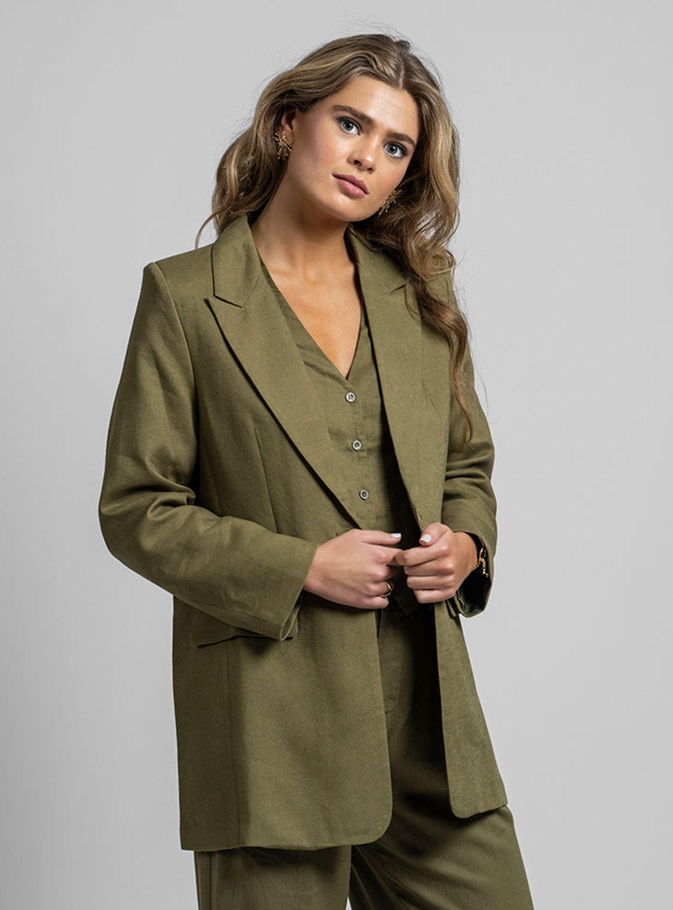 Blazer Alberta L Lino Verde-0