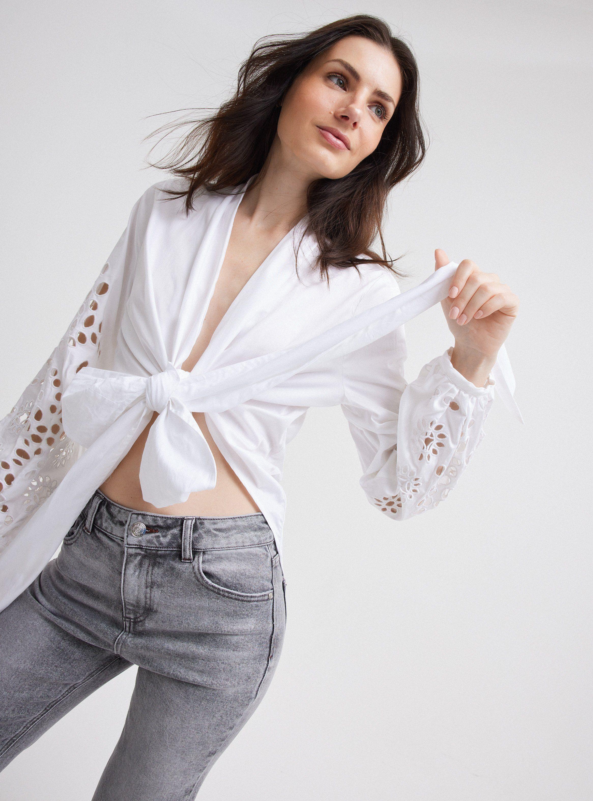 Blusa Manga Globo Broderie-2