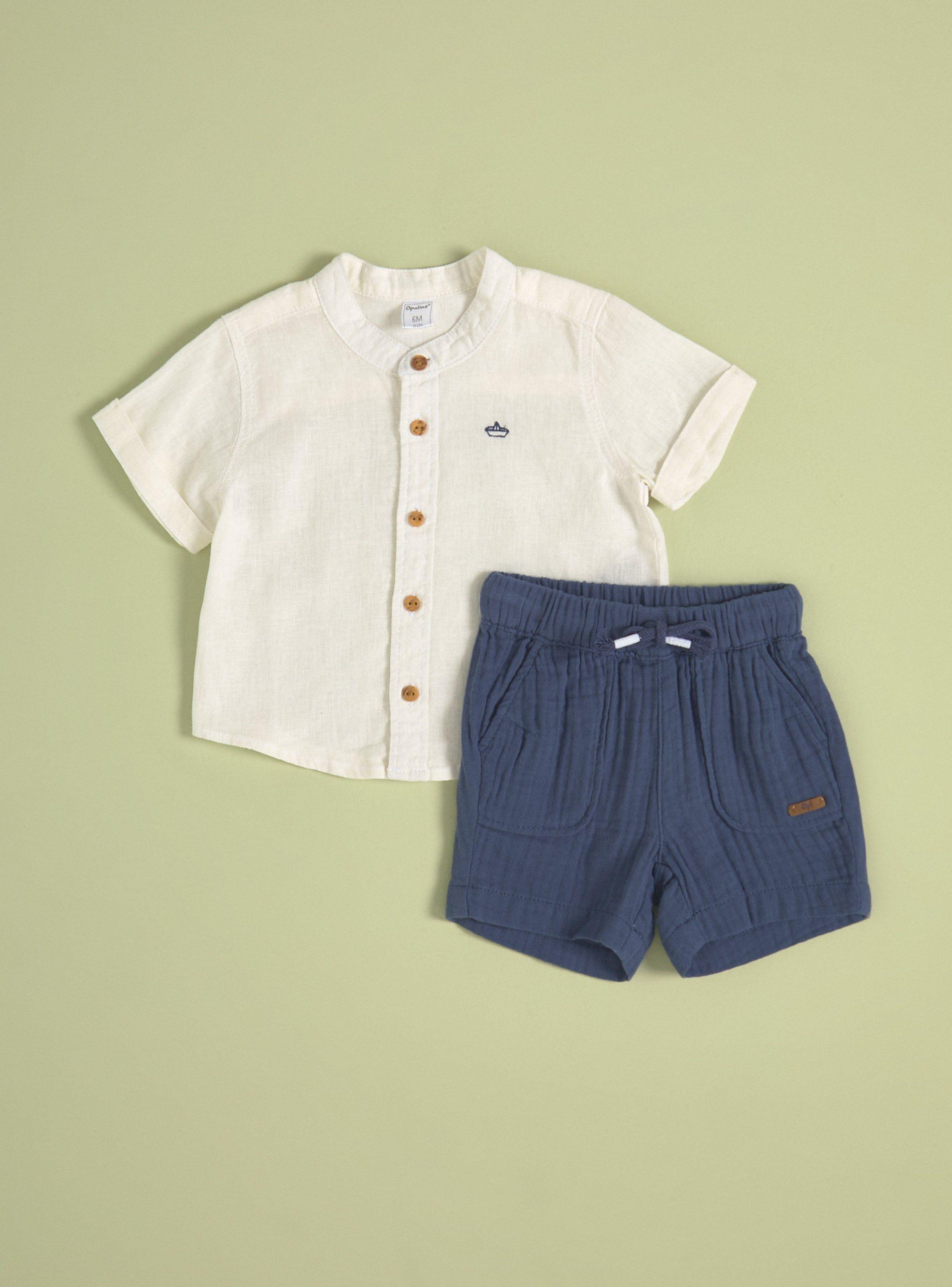 Conjunto Pantalón con Camisa Lisos-0