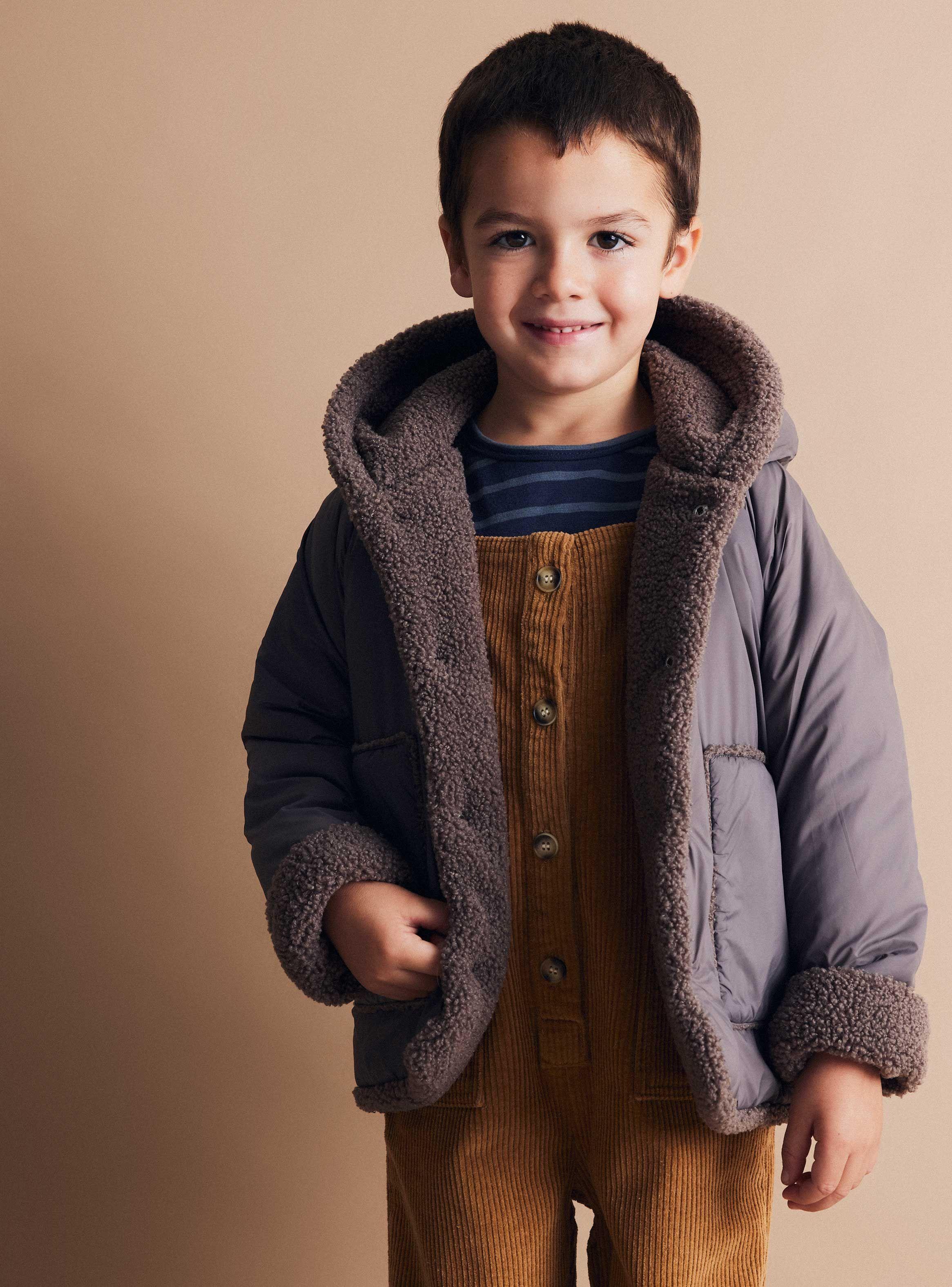 Parka Diseño con Cierre y Gorro-1