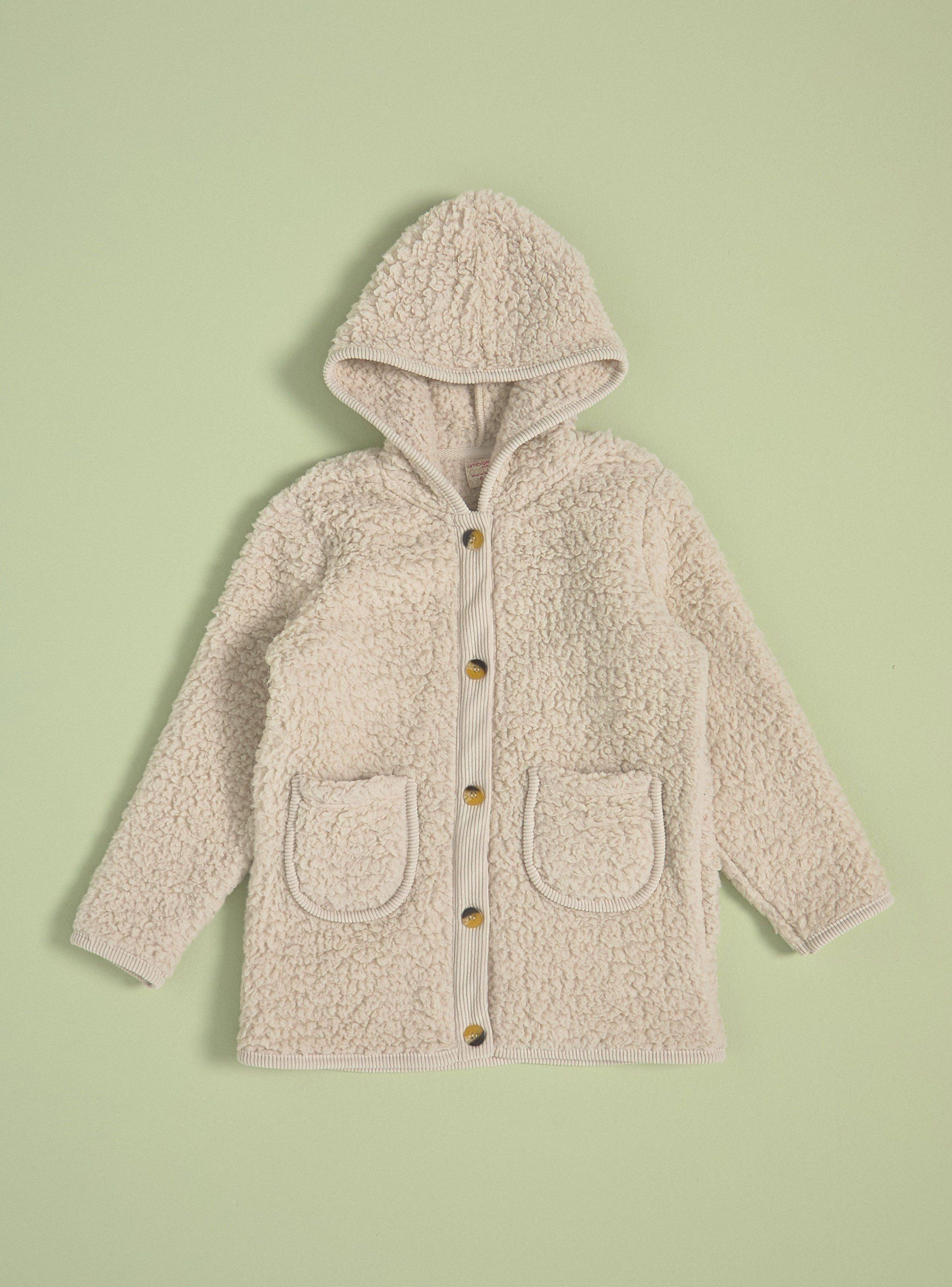 Chaqueta Sherpa con Cotelé Botones Gorro-2