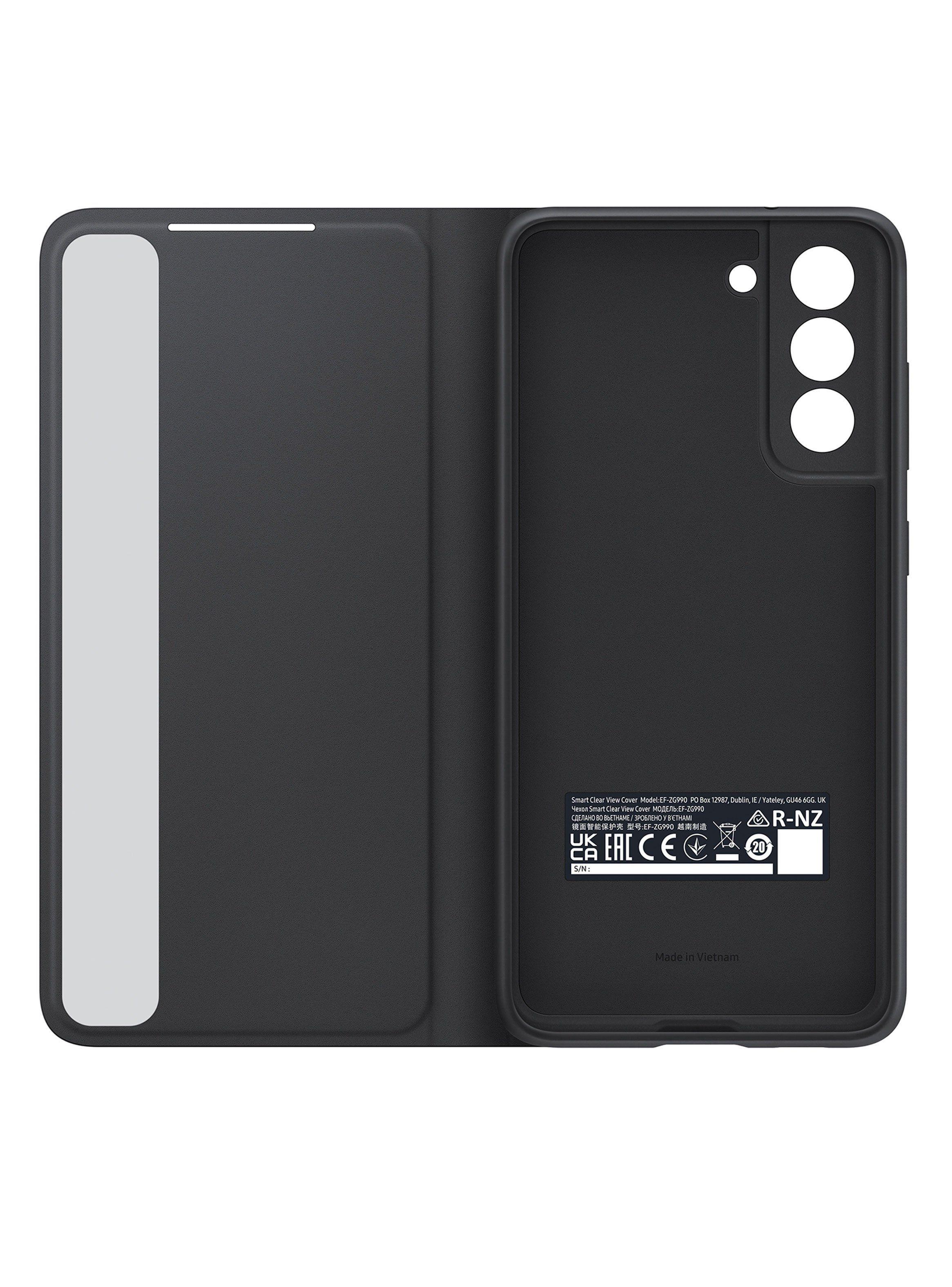 Carcasa Clear View Cover para Galaxy S21 FE Negro-0