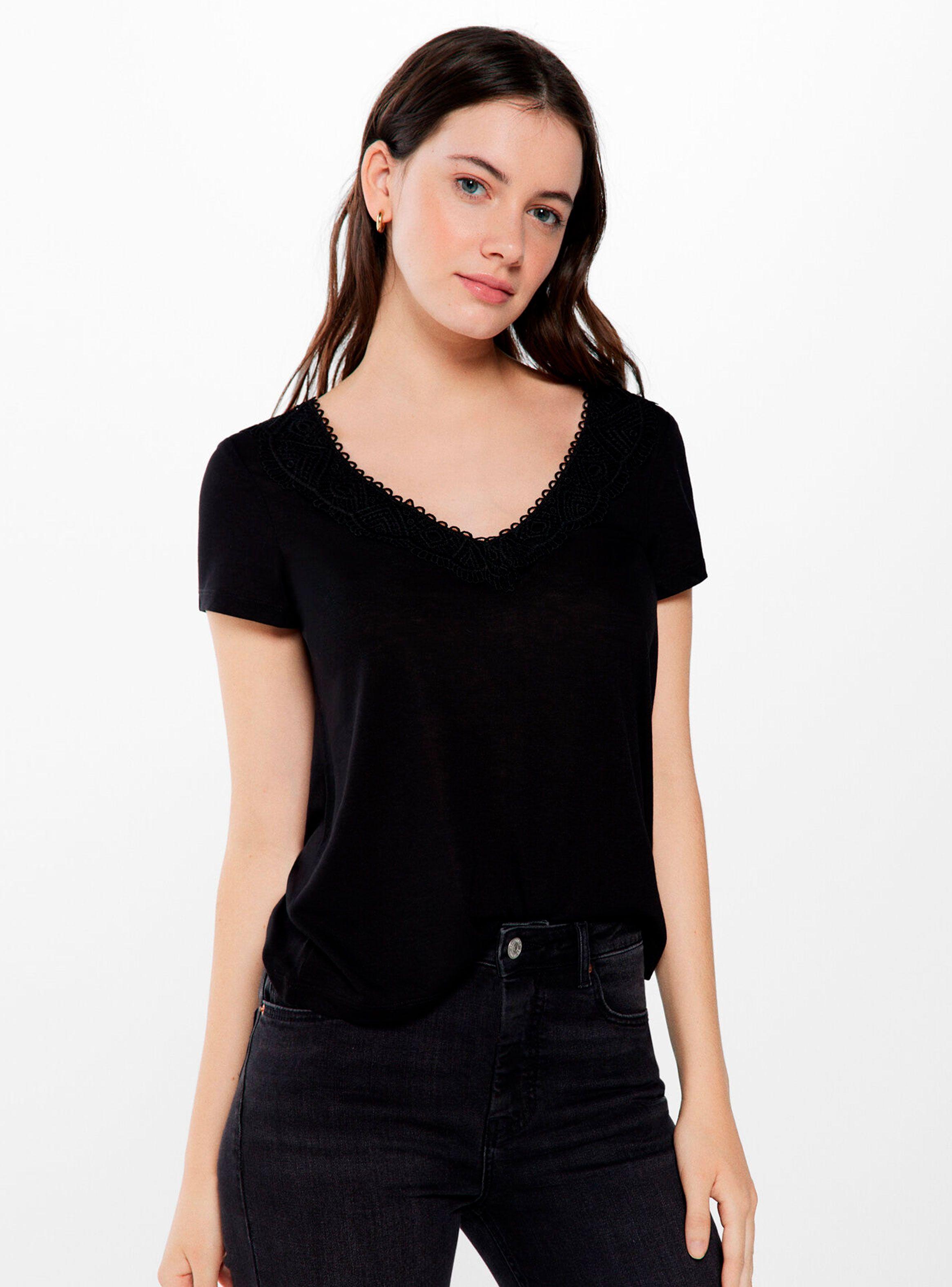 Polera Escote Lace Cuello V-0