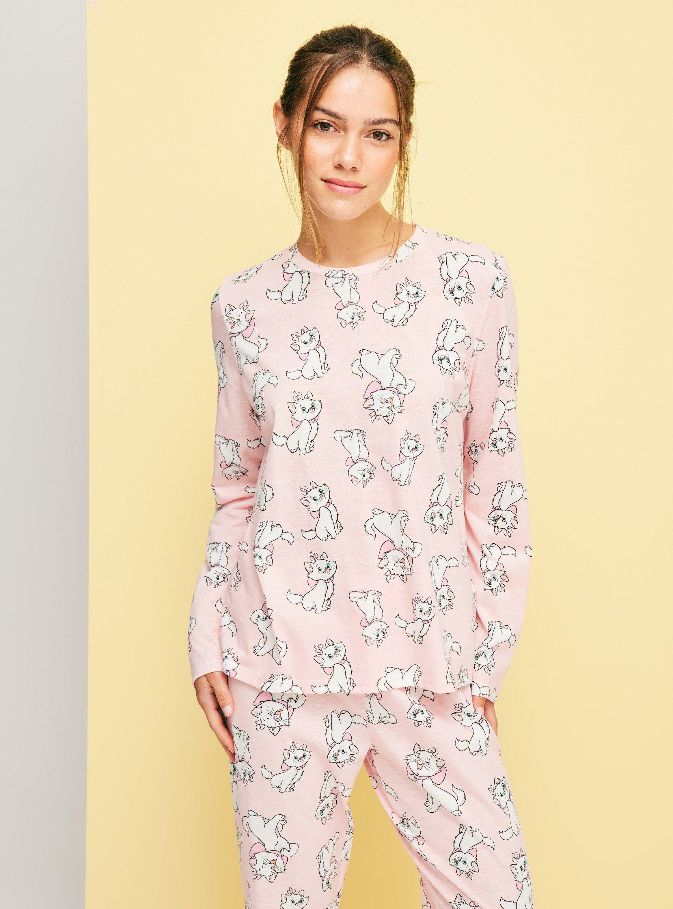 Pijama Largo Disney Marie Full Print-0