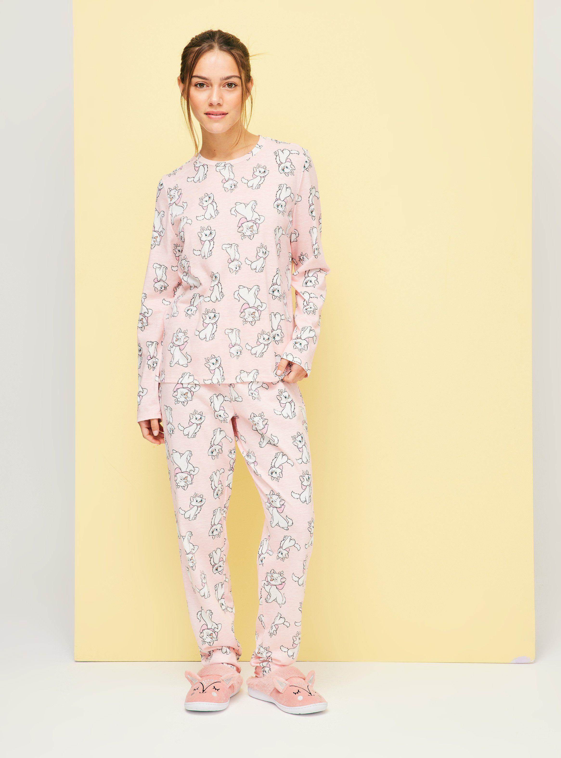 Pijama Largo Disney Marie Full Print-4