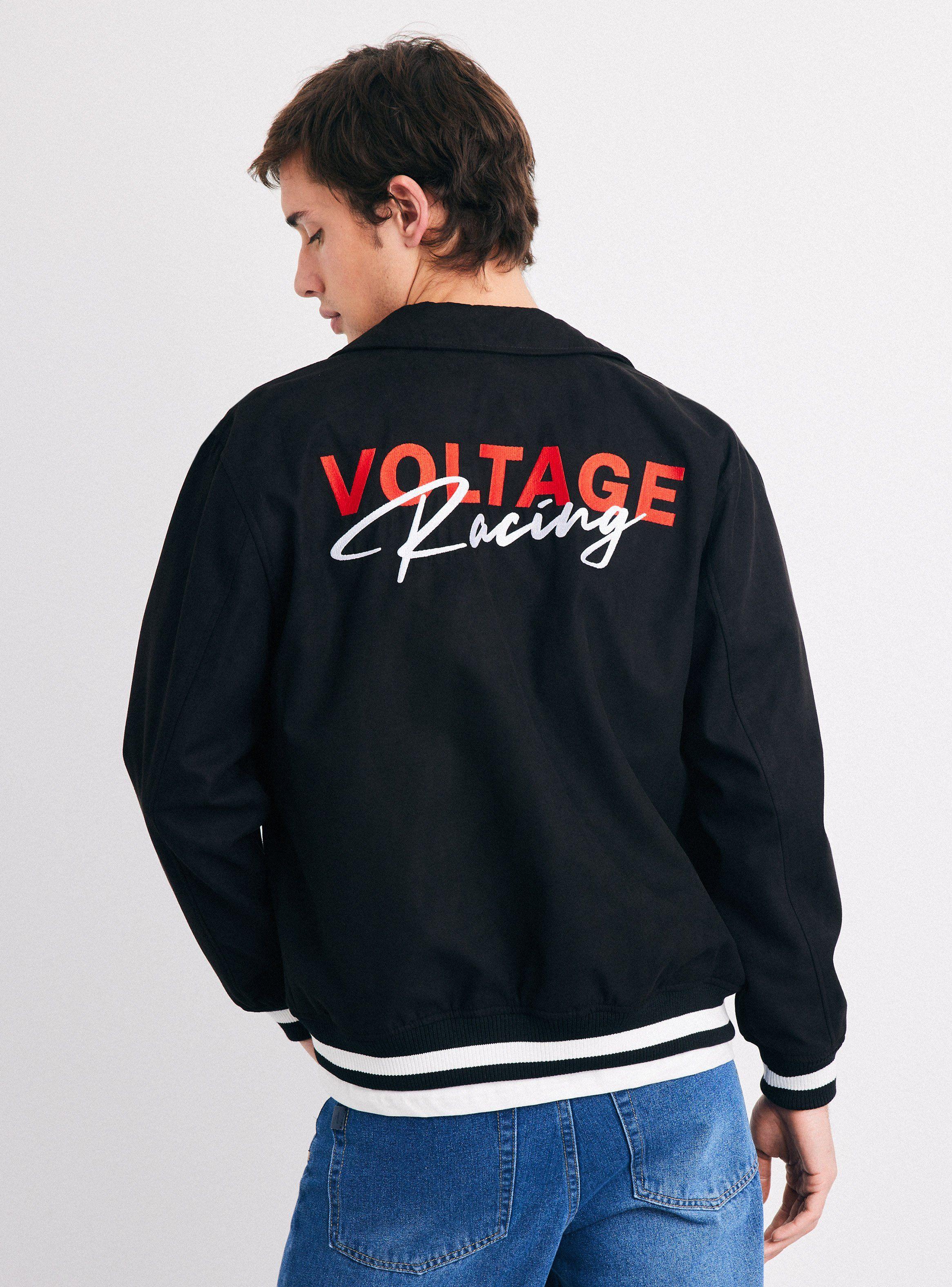 Chaqueta Bomber Suede Bordado-1