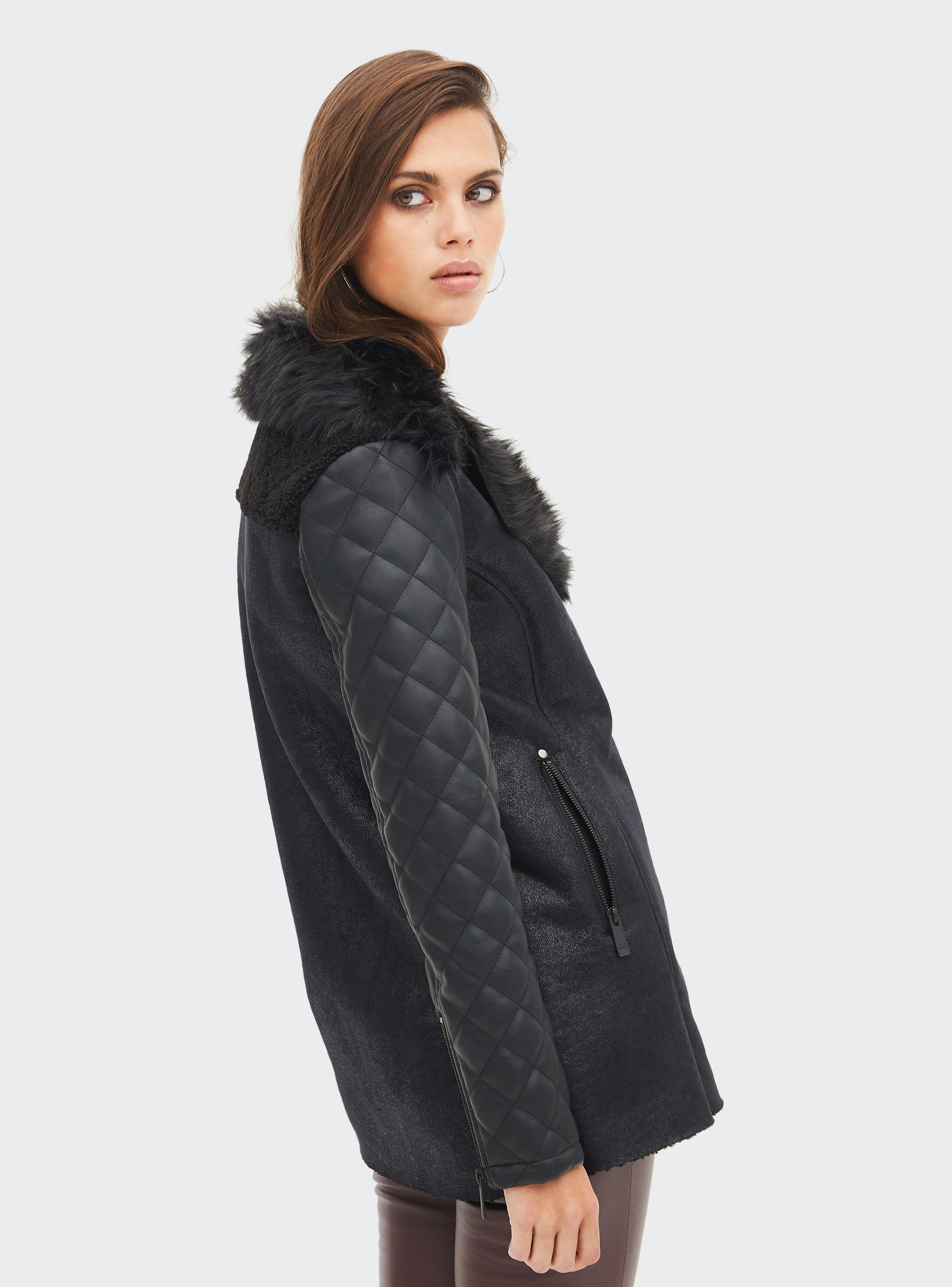 Chaqueta Negra Mangas Quilted JJO-1