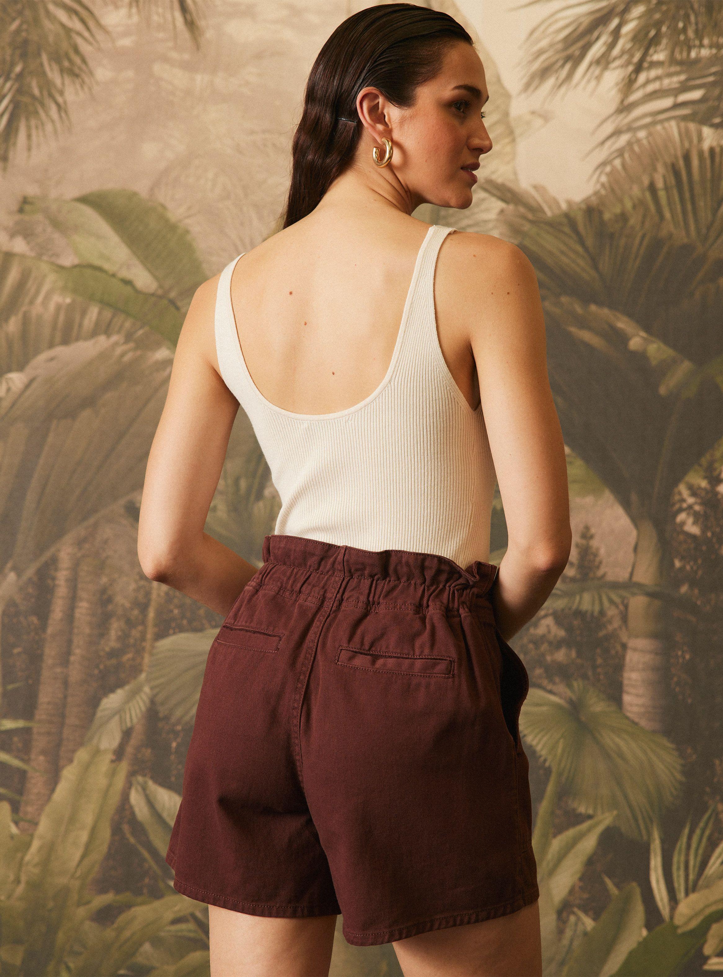 Polera Tejida Acanalada con Tirantes-1