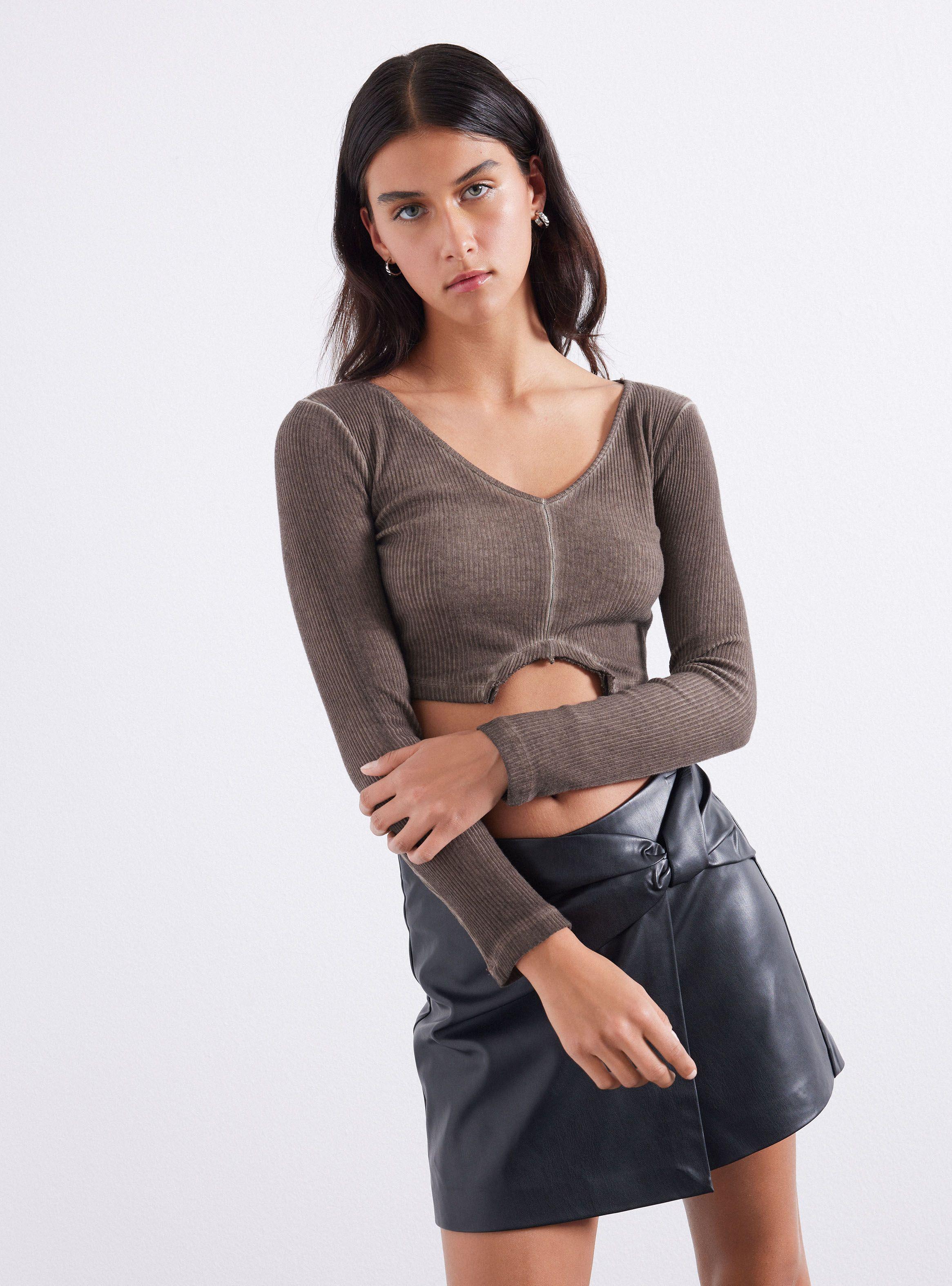 Polera Crop Lavada-0