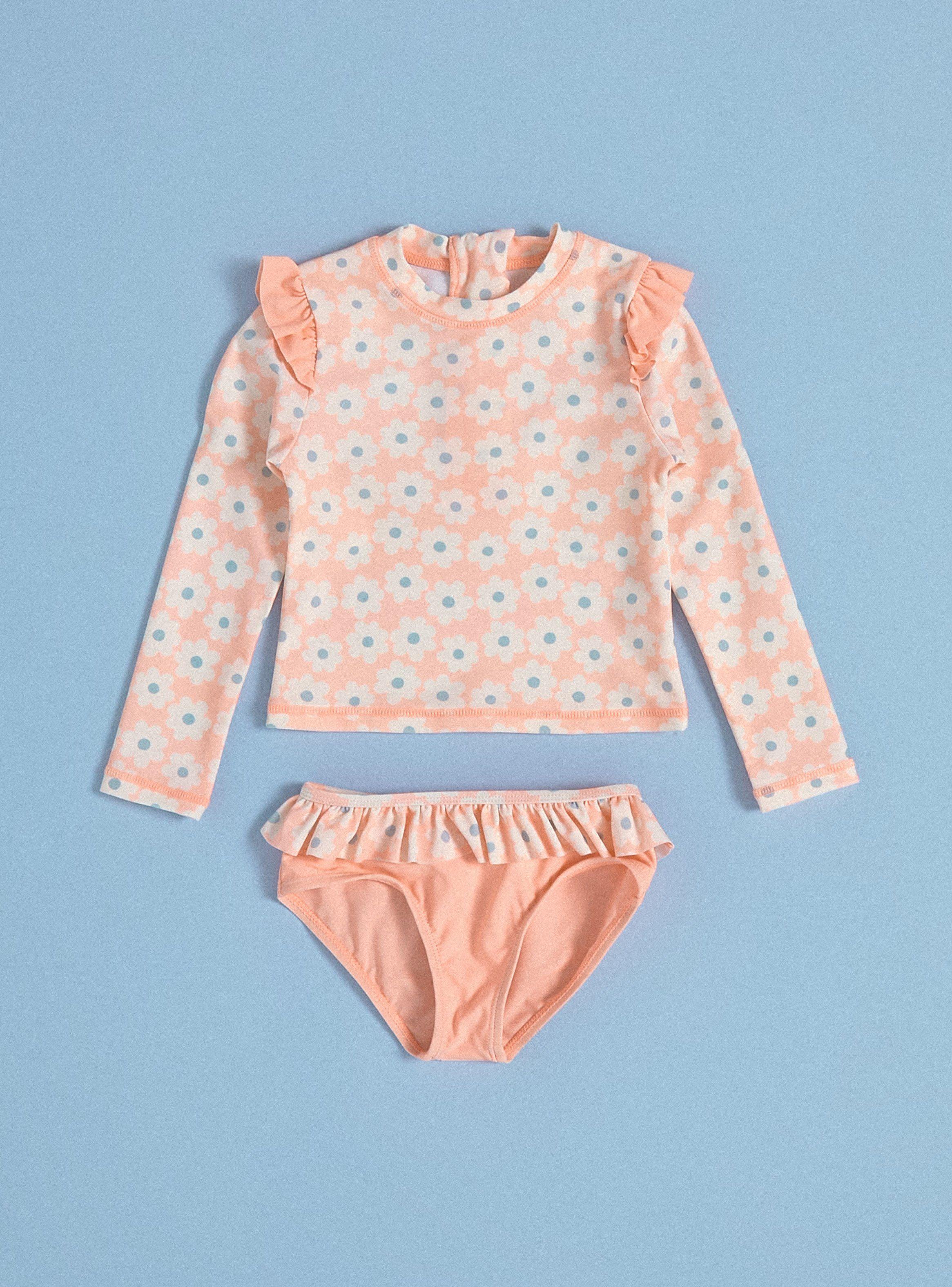 Traje de Baño de Dos Piezas con Vuelos-0
