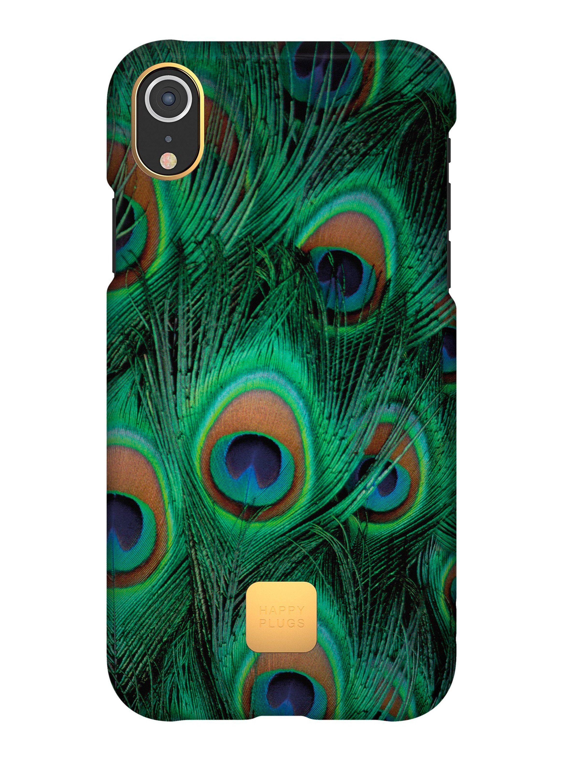 Carcasa Happy Plugs para iPhone XR Pavo Real-0