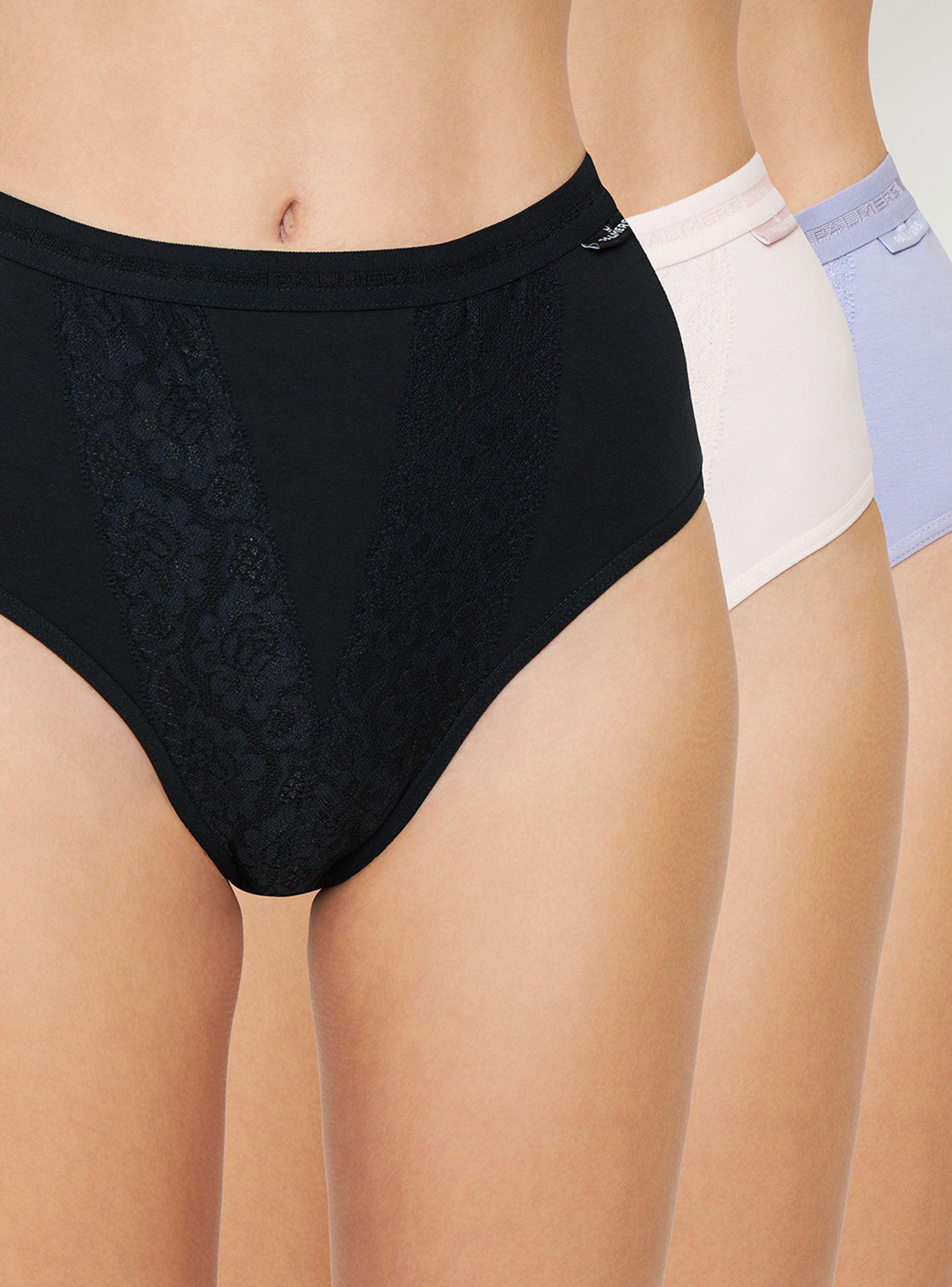 Pack 3 Lace Hikini Algodón Encaje Elástico-0