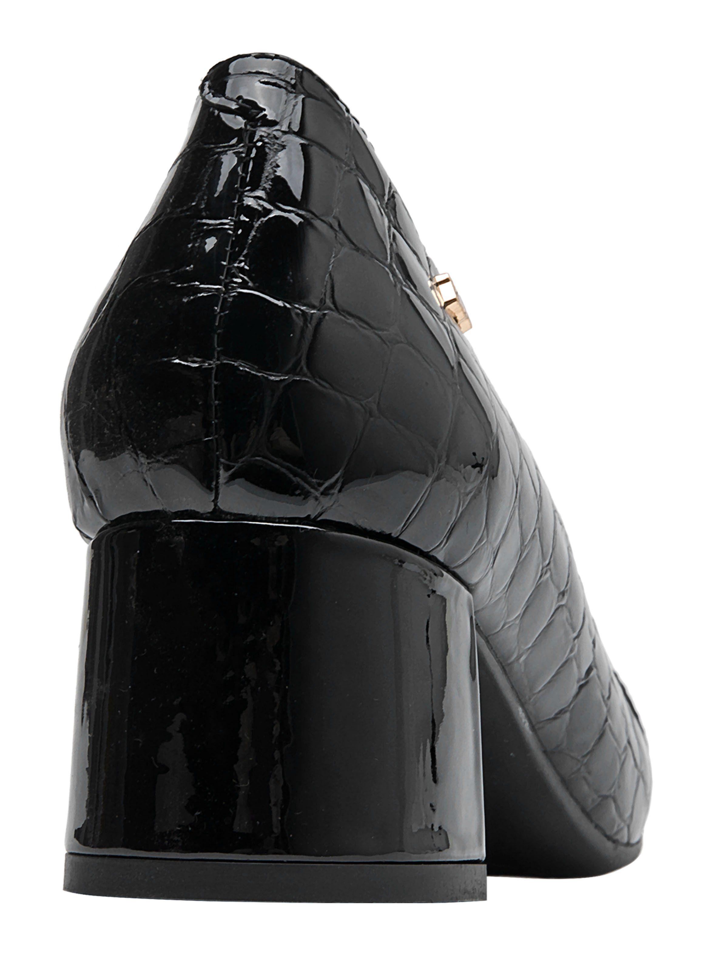Zapato Casual Cuero Taco Cuadrado Texturado J016 Mujer-4