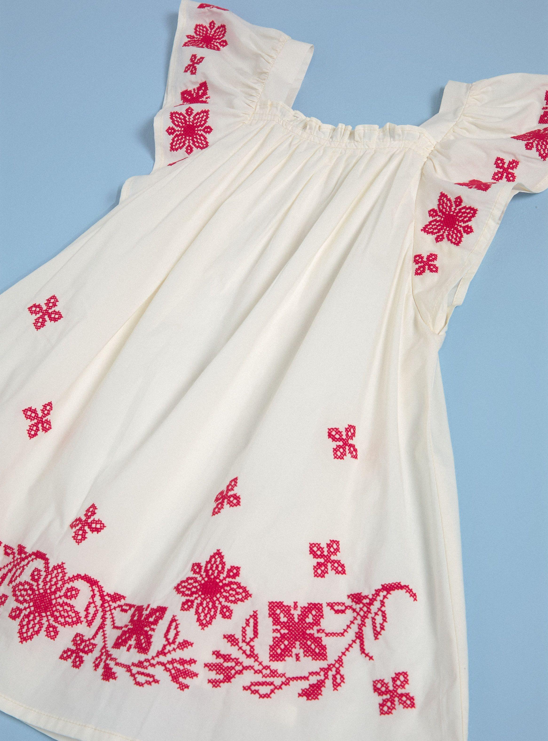 Vestido Bordado Rojo-4