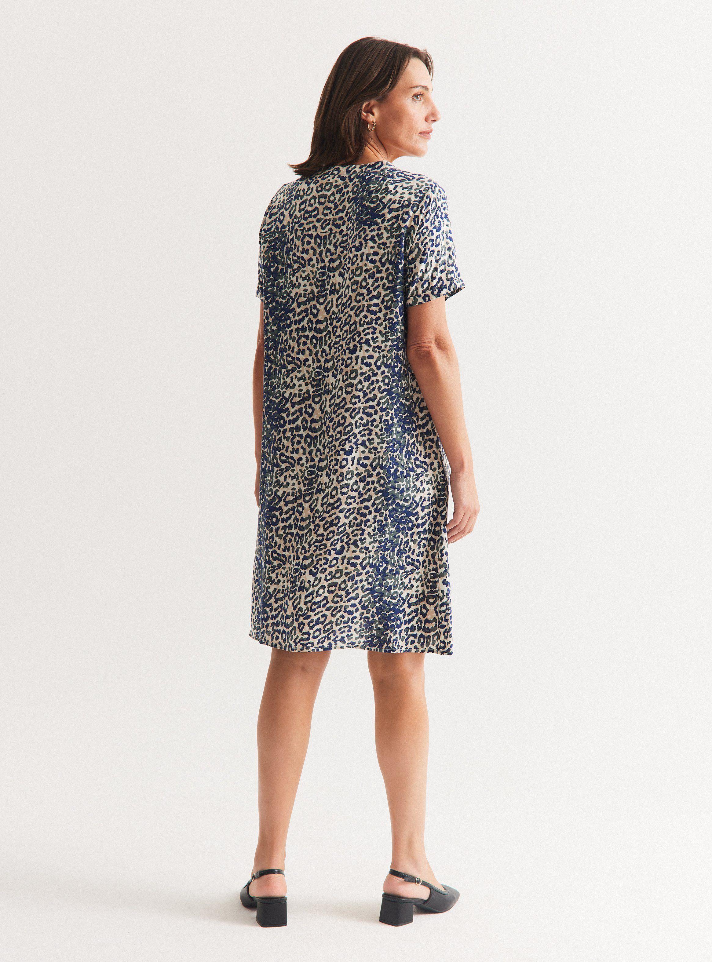 Vestido Camisero Estampado Escote V-5