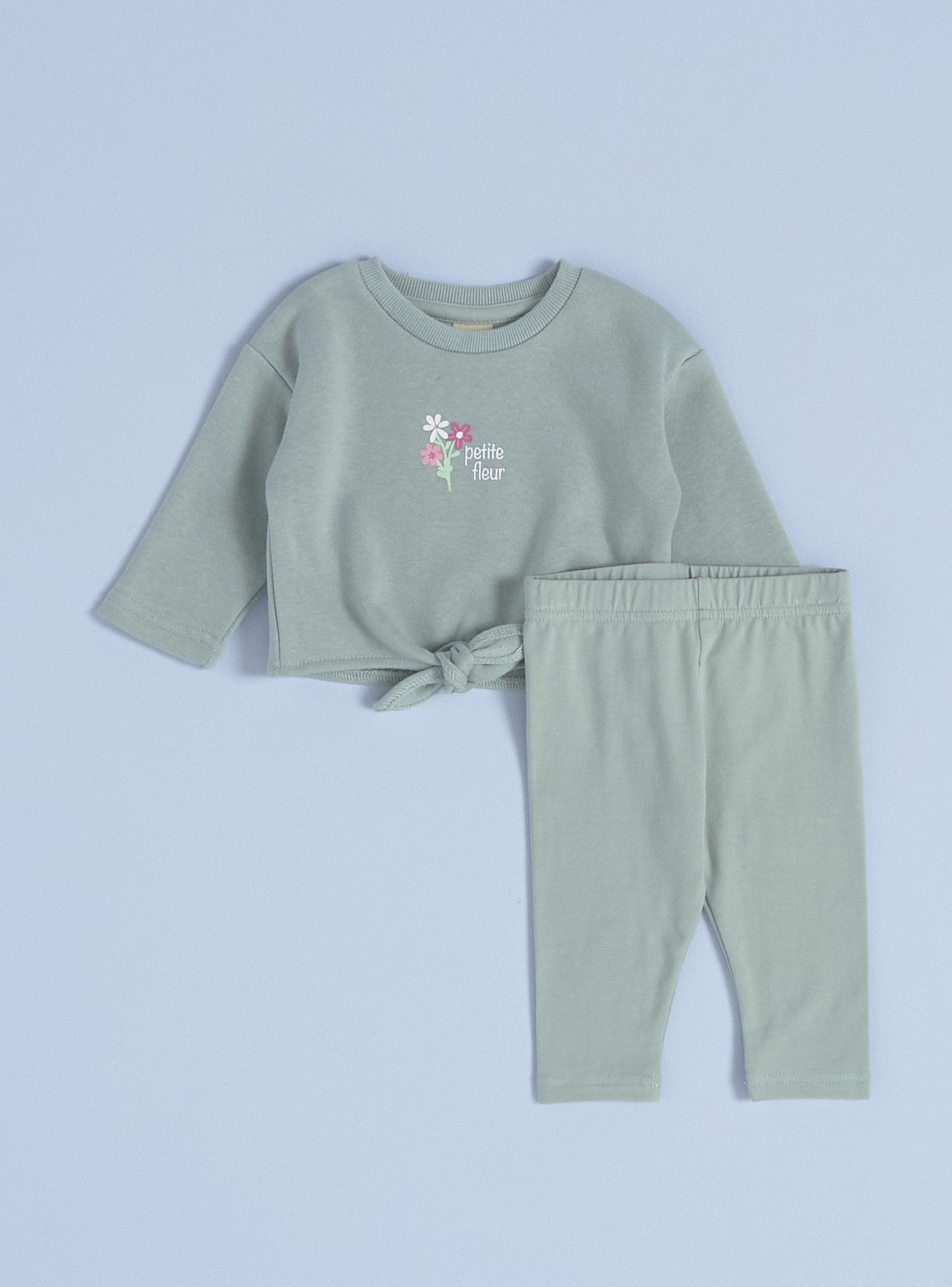 Conjunto Polerón Estampado Focal y Legging Niña-0