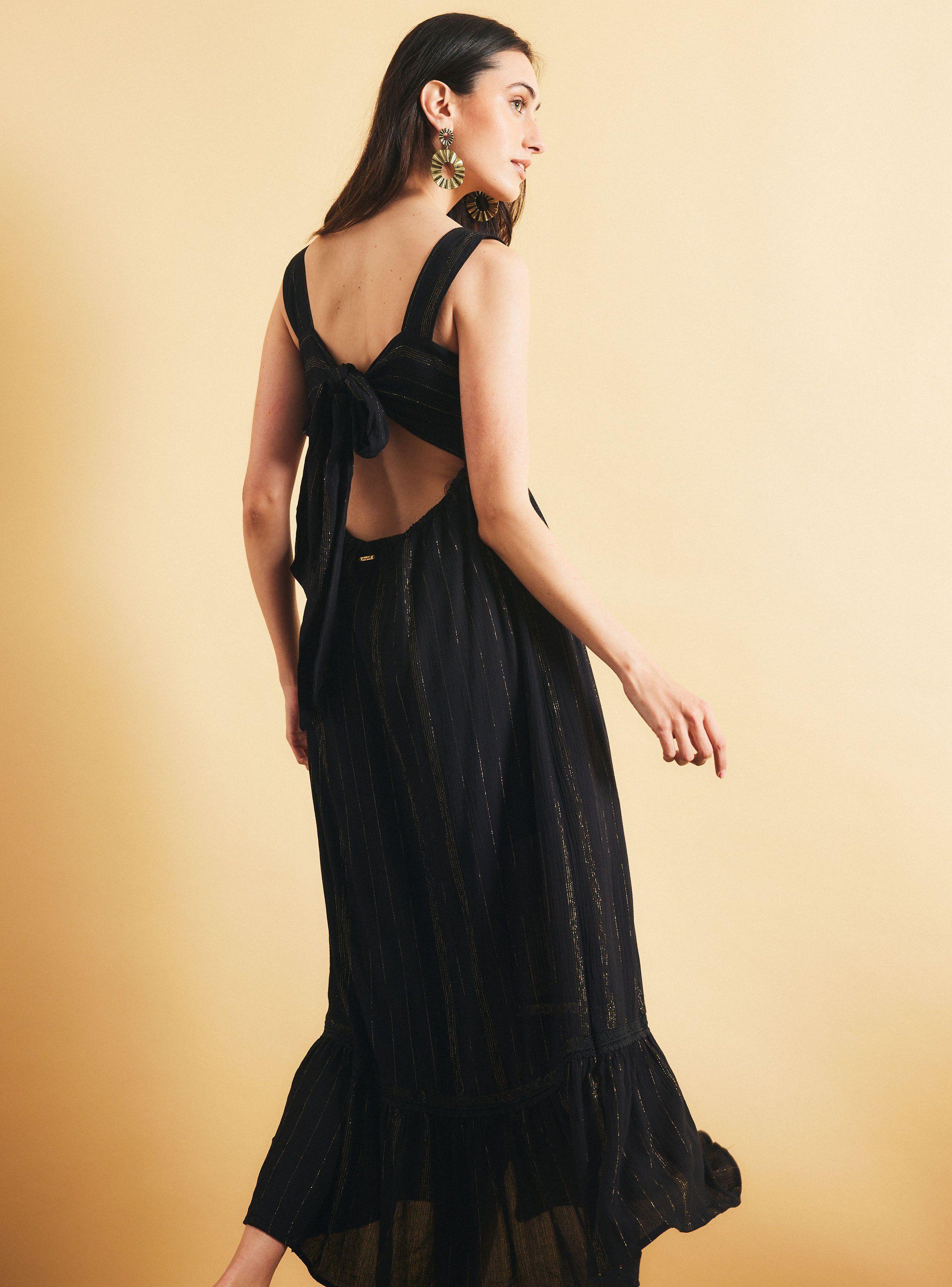 Vestido Vuelos y Amarra en Espalda-3