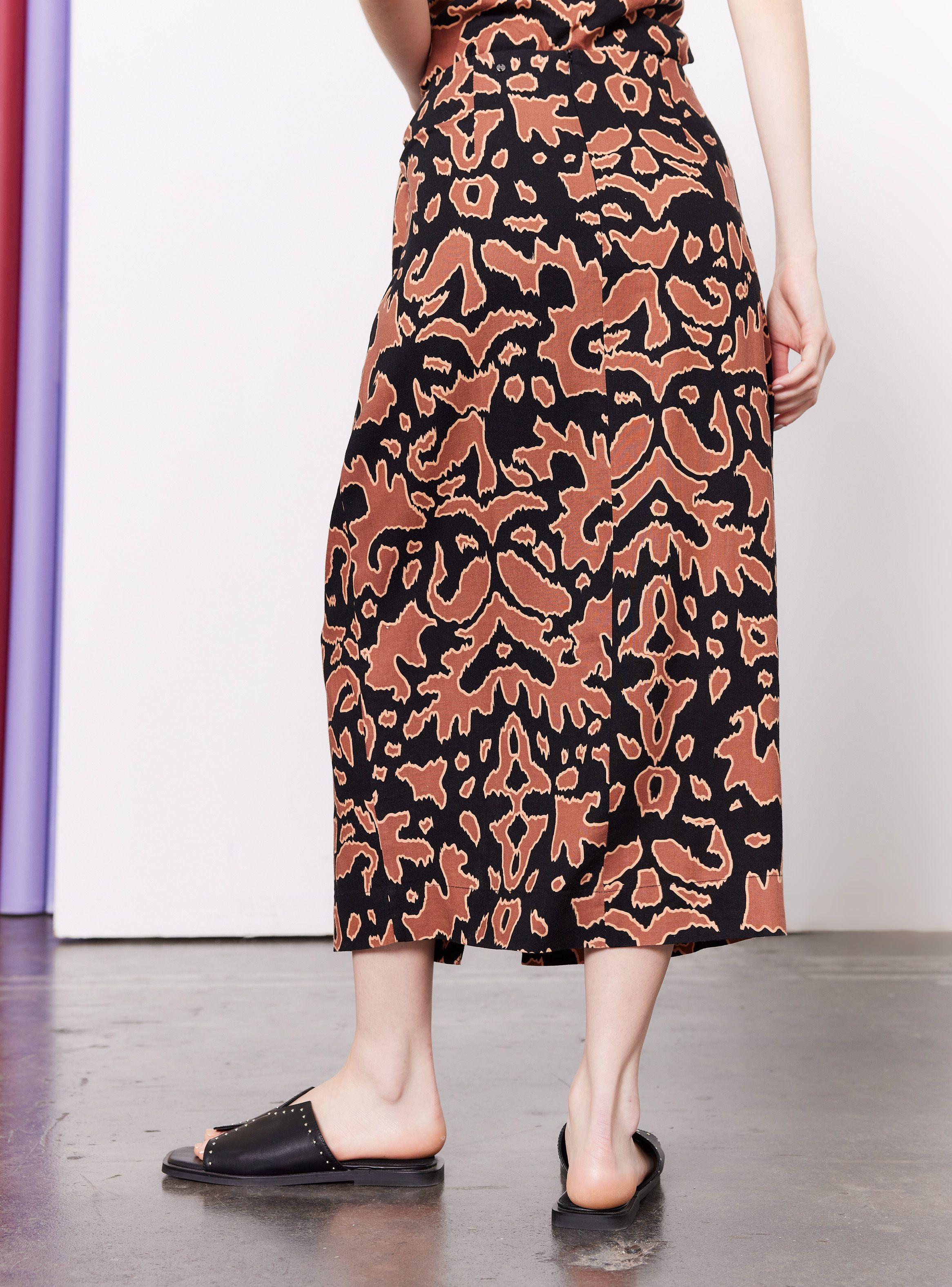 Falda Estampada con Amarra-1