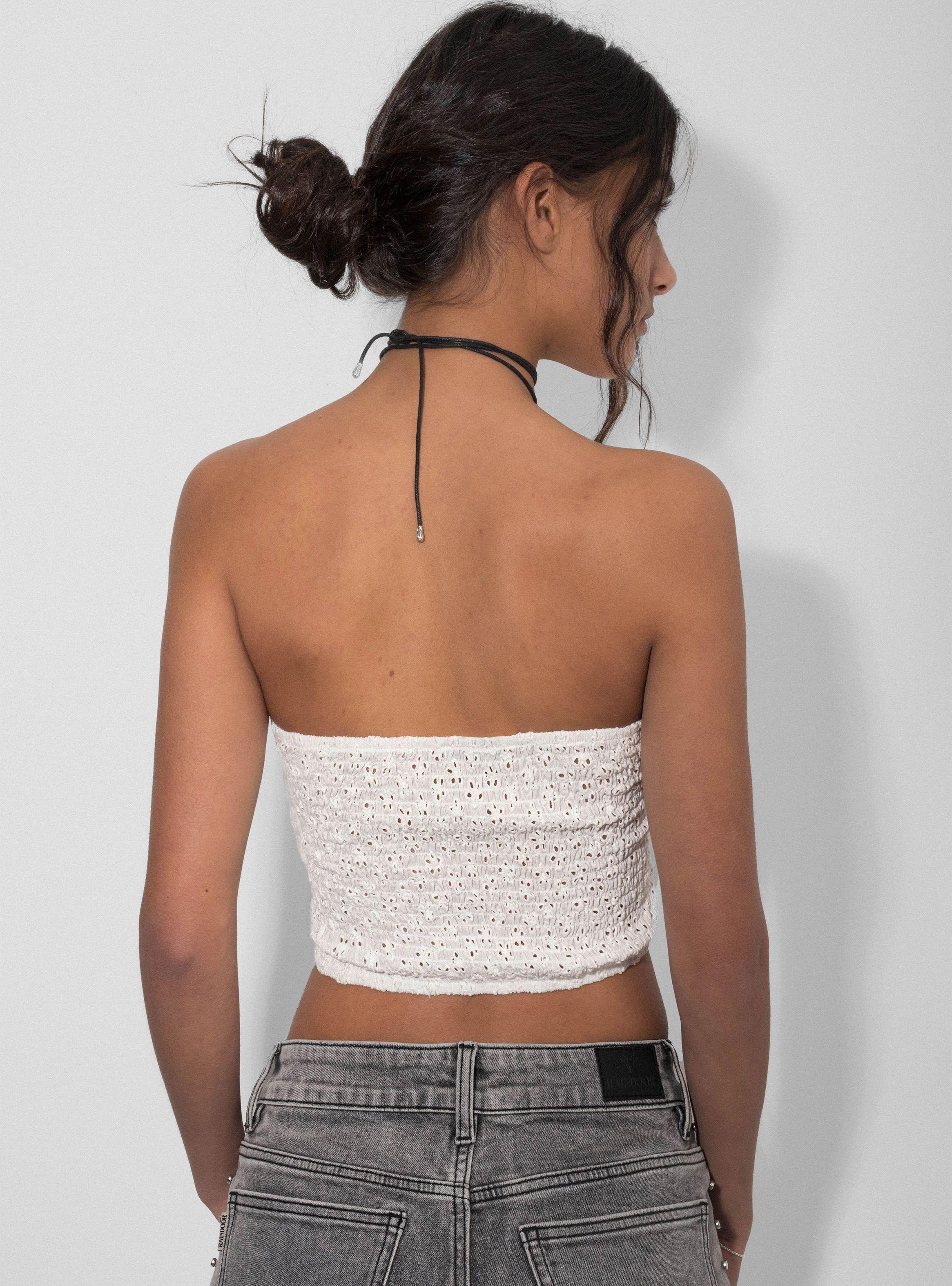 Top Bandana Broderie White-1