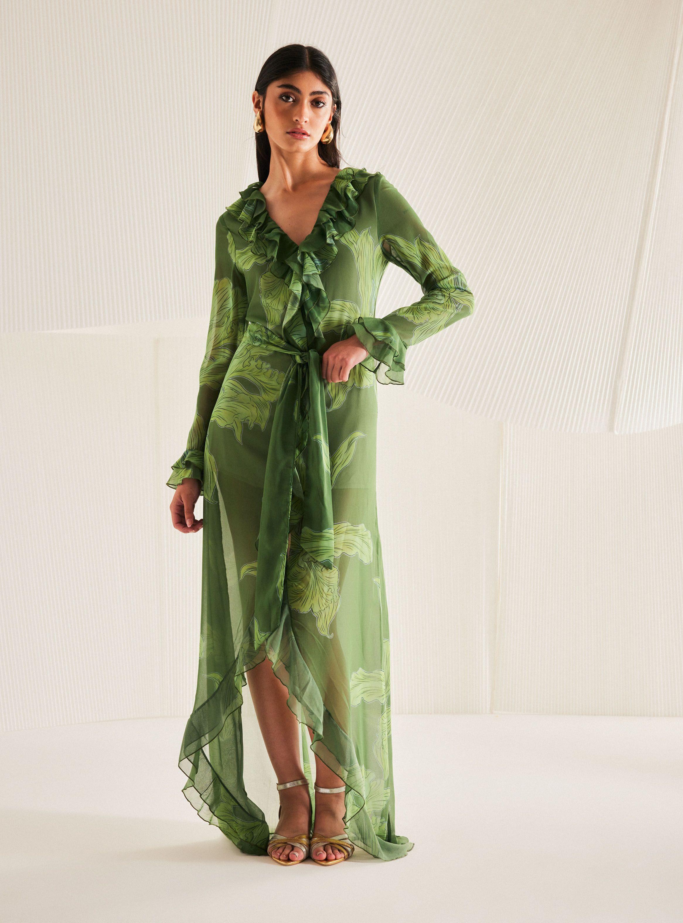 Vestido Colaboración María Guldman Floreado con Vuelos-4