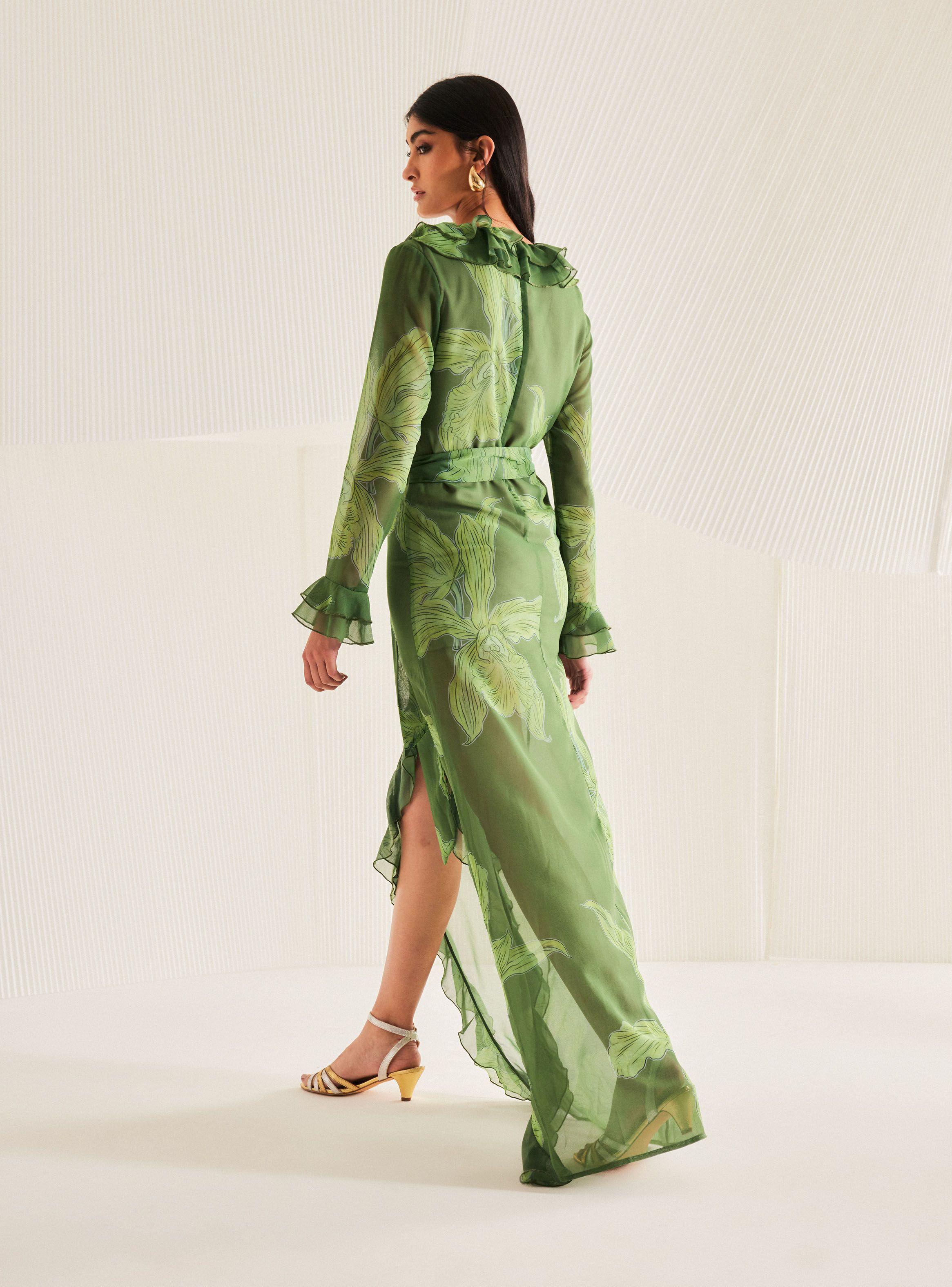 Vestido Colaboración María Guldman Floreado con Vuelos-5