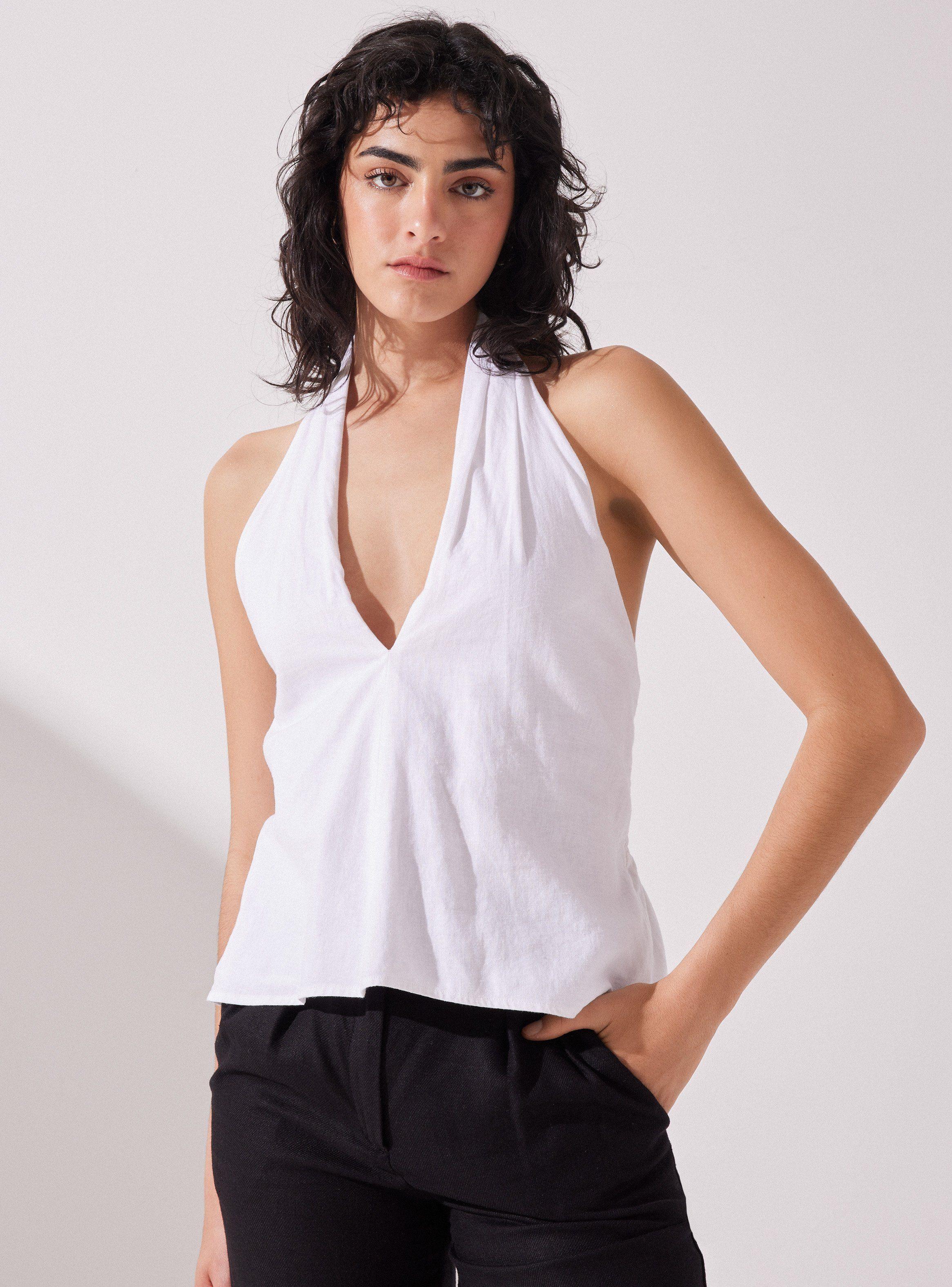 Blusa Lino Espalda Baja-0