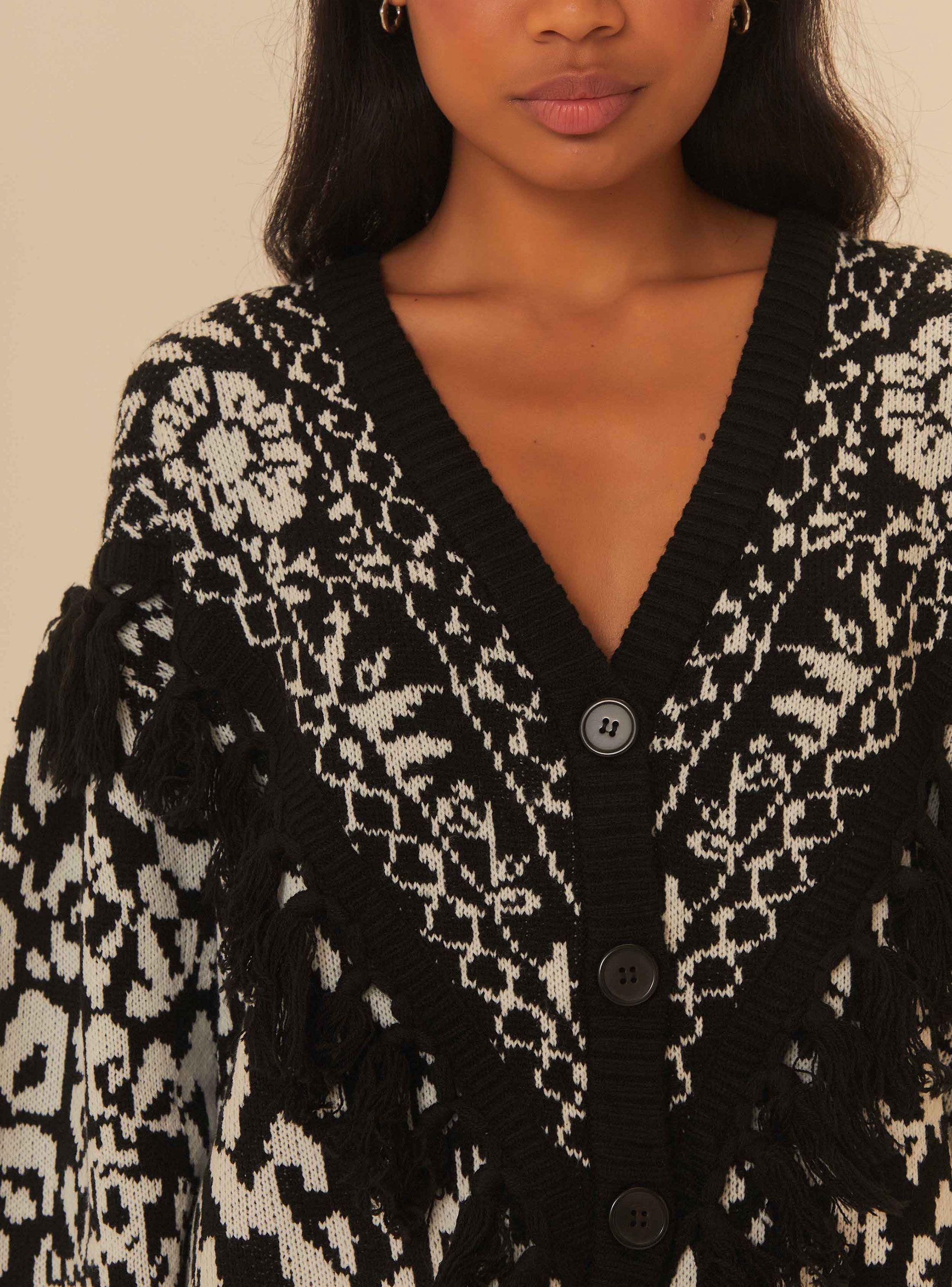 Chaleco Cuello V con Botones Bicolor-2