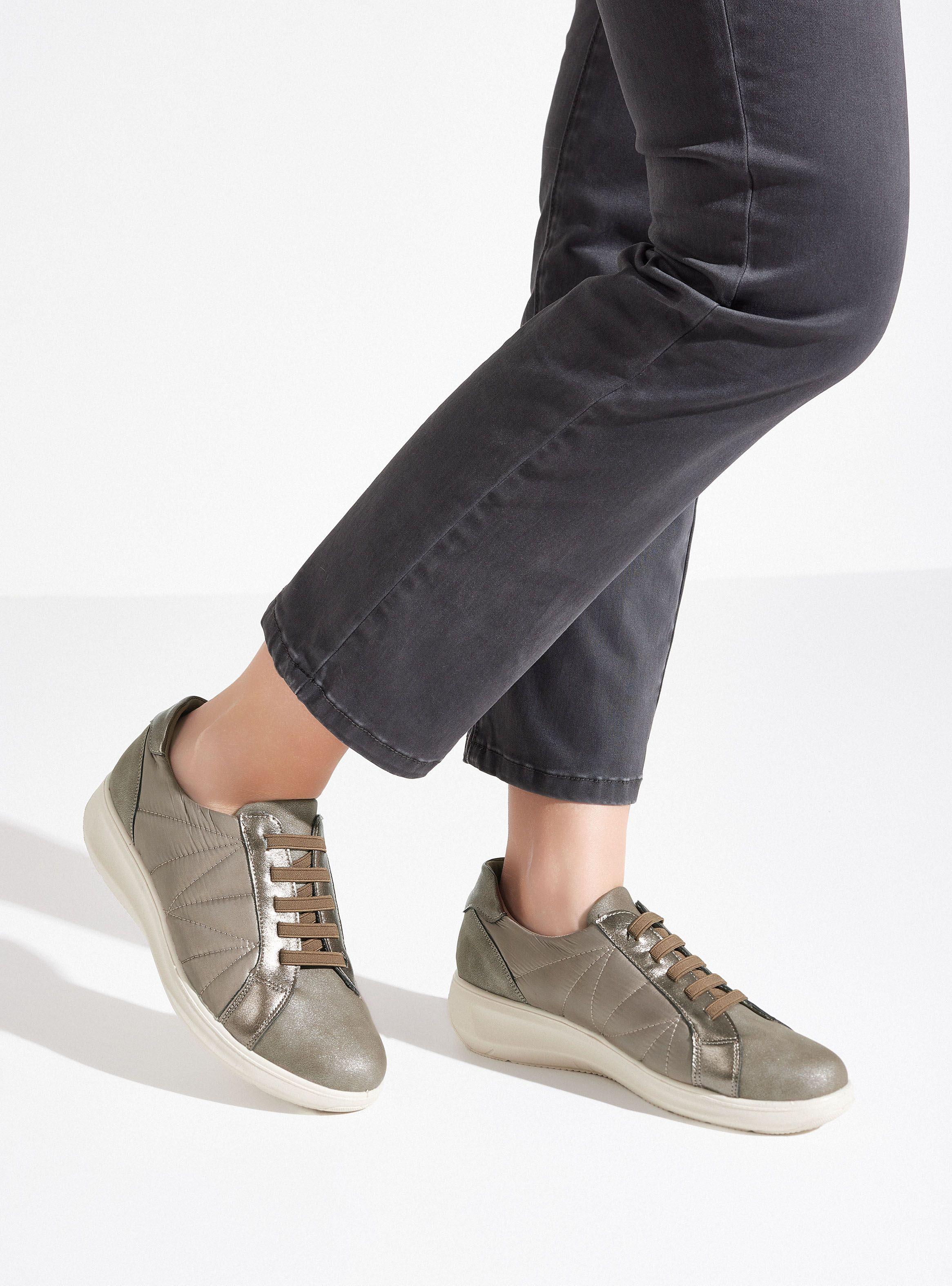 Zapatilla Urbana Textil y Cordón Elasticado Mujer-0