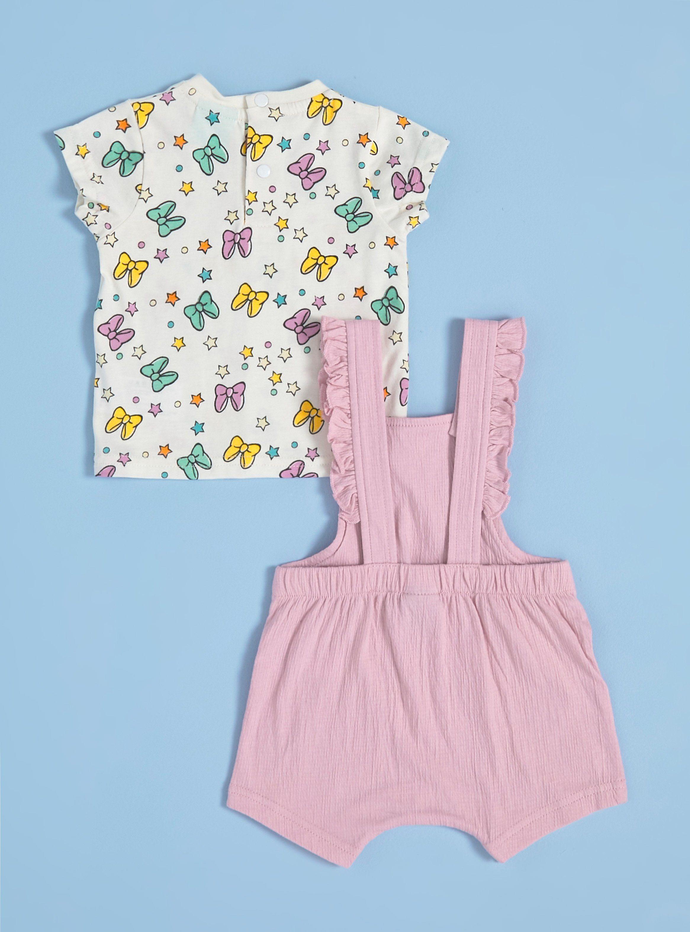 Conjunto Jardinera y Polera Bebé Minnie Disney-1